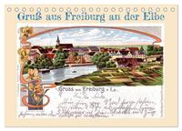 Gruß aus Freiburg an der Elbe (Tischkalender 2024 DIN A5 quer), CALVENDO Monatskalender