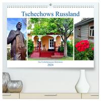 Tschechows Russland - Das Freilichtmuseum Melichowo (hochwertiger Premium Wandkalender 2024 DIN A2 quer), Kunstdruck in Hochglanz