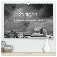 StuttgArt - Impressionen einer Stadt (hochwertiger Premium Wandkalender 2025 DIN A2 quer), Kunstdruck in Hochglanz