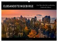 Elbsandsteingebirge - eine Reise durch die wunderschöne Sächsische Schweiz (Wandkalender 2025 DIN A2 quer), CALVENDO Monatskalender