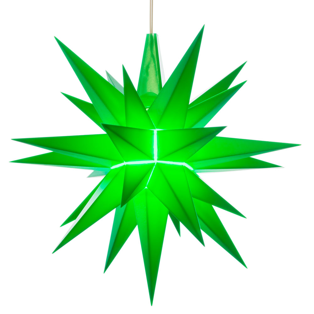 Herrnhuter Sterne A1e grün 13cm Plastik LED