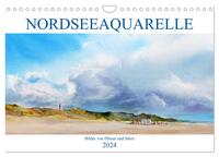 Nordseeaquarelle (Wandkalender 2024 DIN A4 quer), CALVENDO Monatskalender