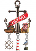 Metallmagnet Charms Ostsee Anker