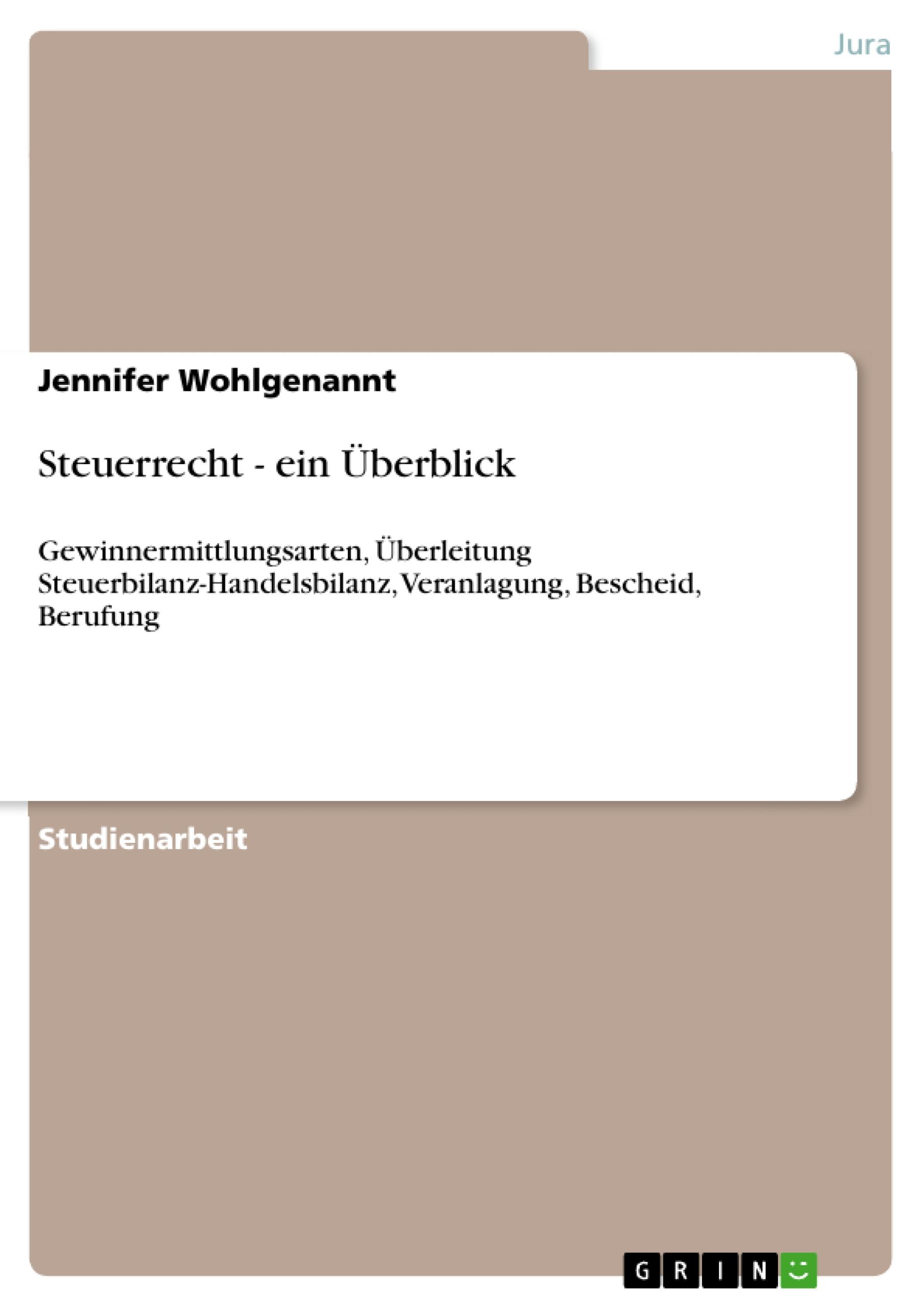 Steuerrecht - ein Überblick