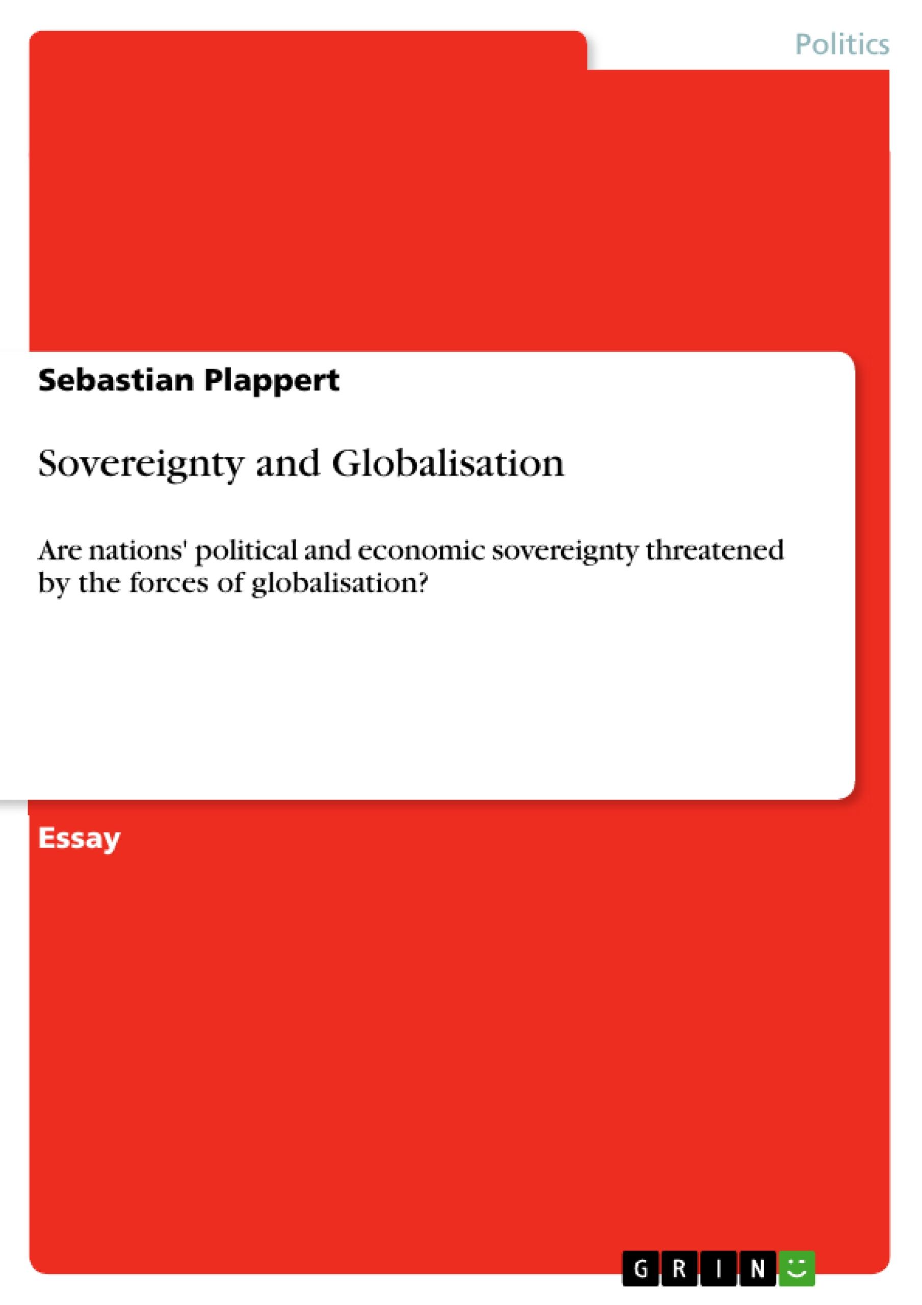 Sovereignty and Globalisation