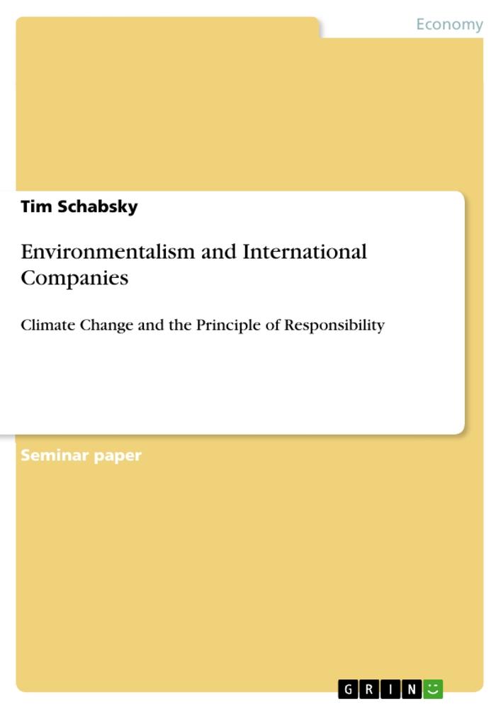 Environmentalism and International Companies