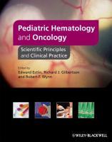 Pediatric Hematology and Oncology