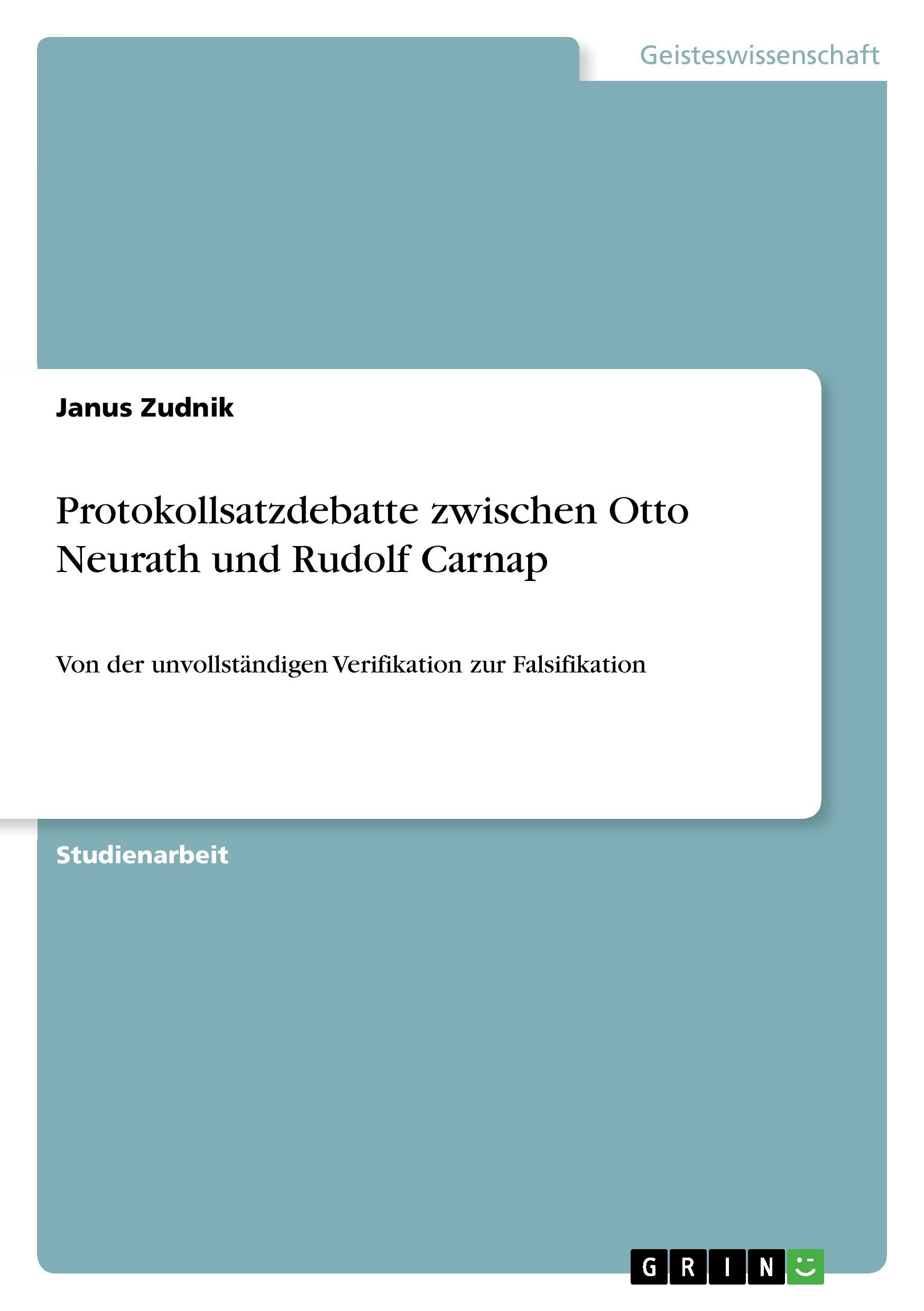 Protokollsatzdebatte zwischen Otto Neurath und Rudolf Carnap