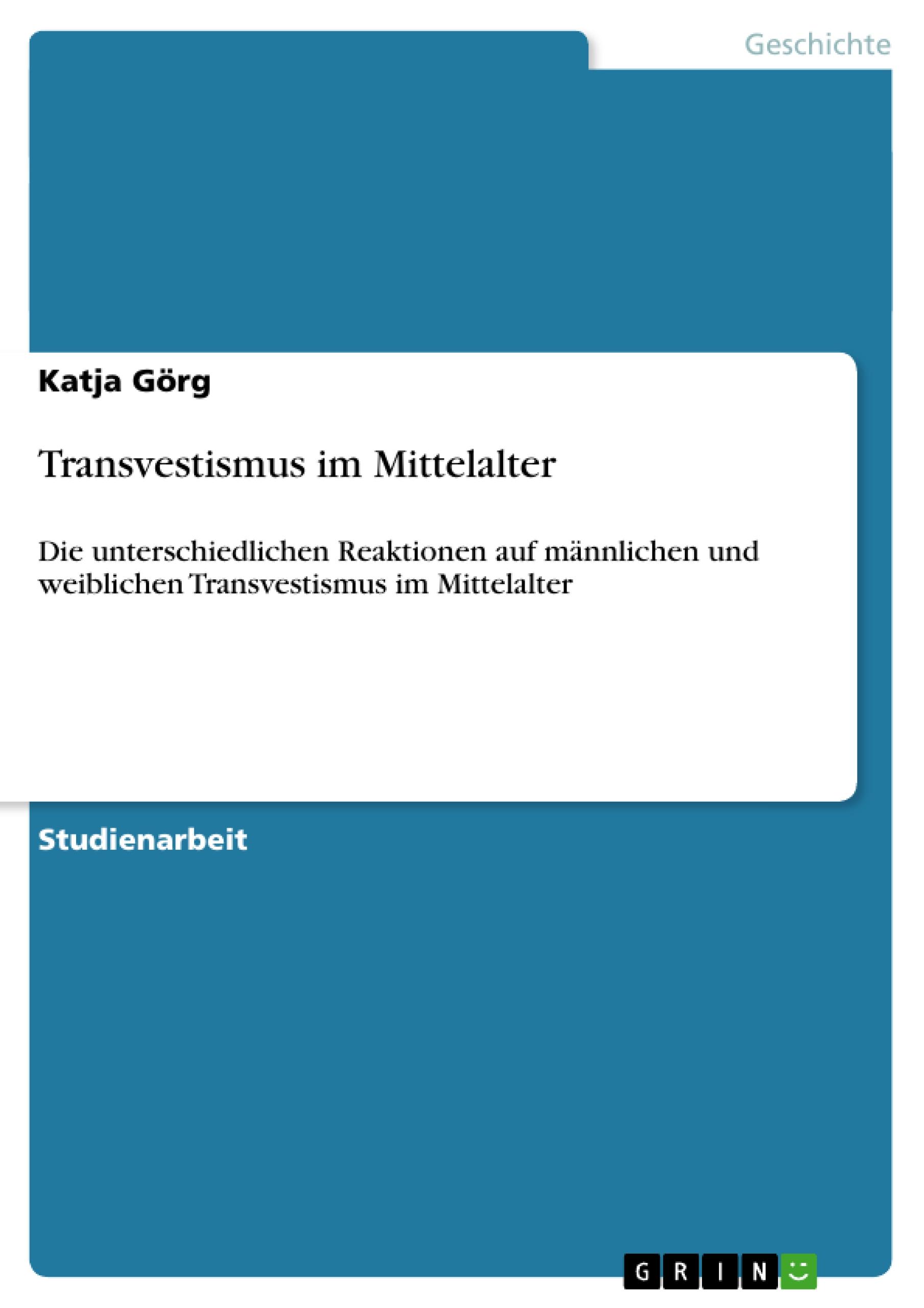 Transvestismus im Mittelalter