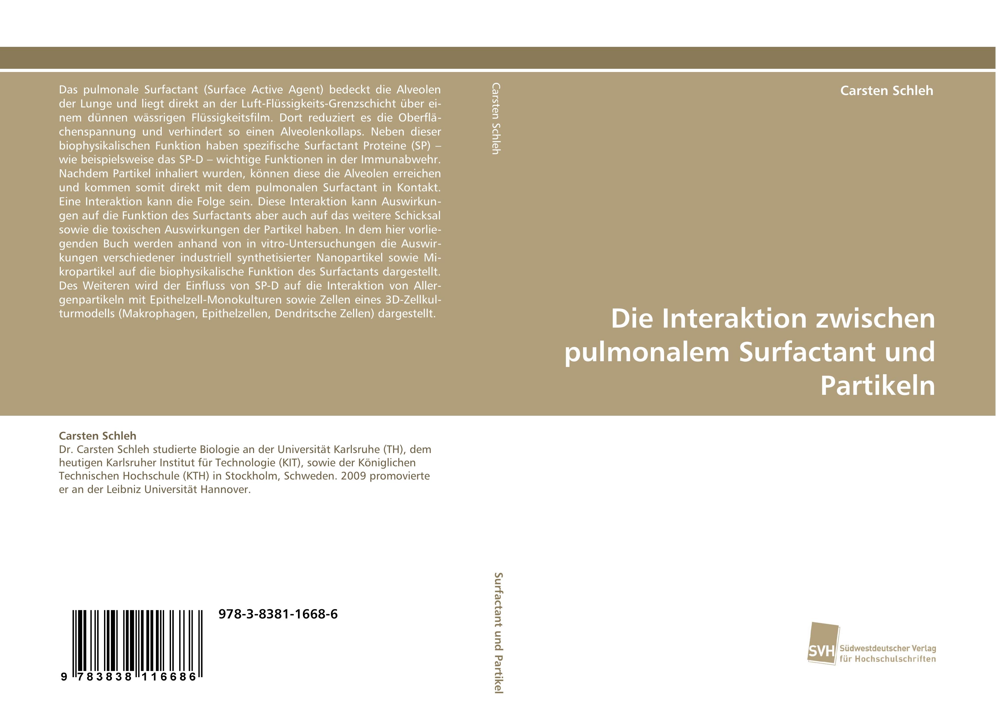 Die Interaktion zwischen pulmonalem Surfactant und Partikeln