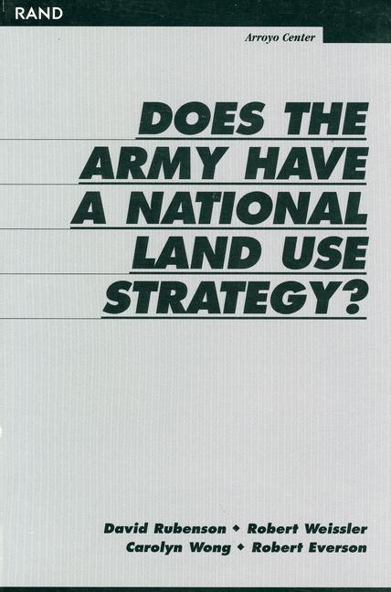 Does the Army Have a National Land Use Strategy?