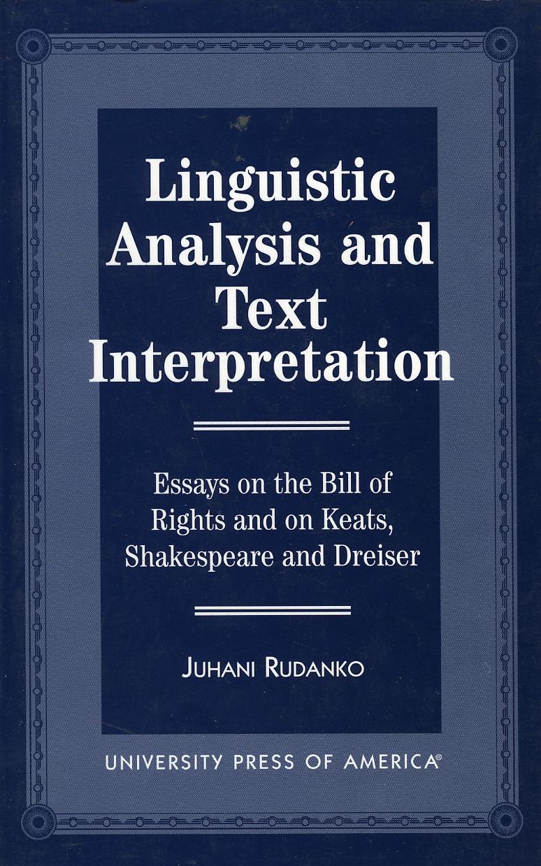 Linguistic Analysis and Text Interpretation