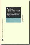 Política y gobierno local : la formación de gobierno en las entidades locales en España