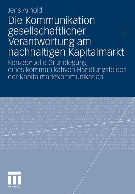 Die Kommunikation gesellschaftlicher Verantwortung am nachhaltigen Kapitalmarkt