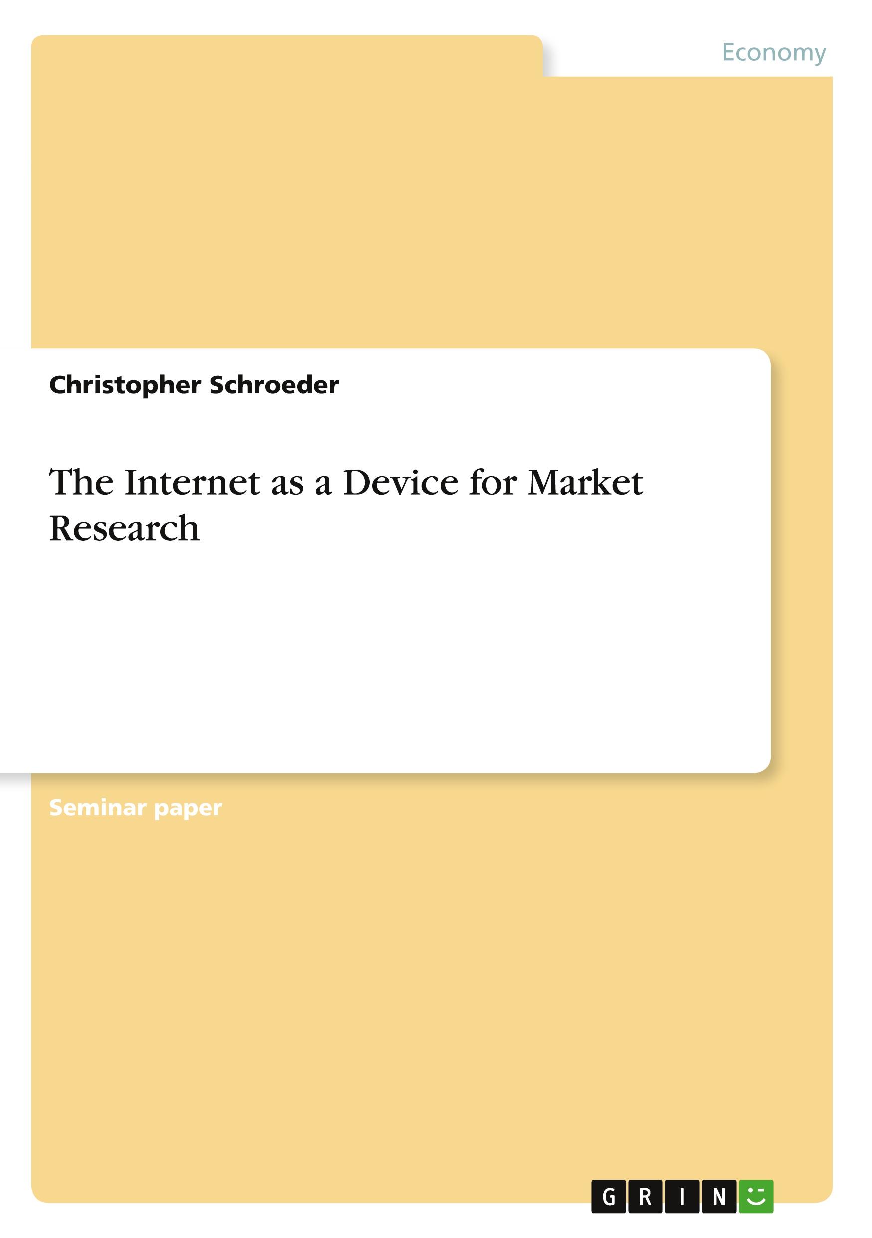 The Internet as a Device for Market Research