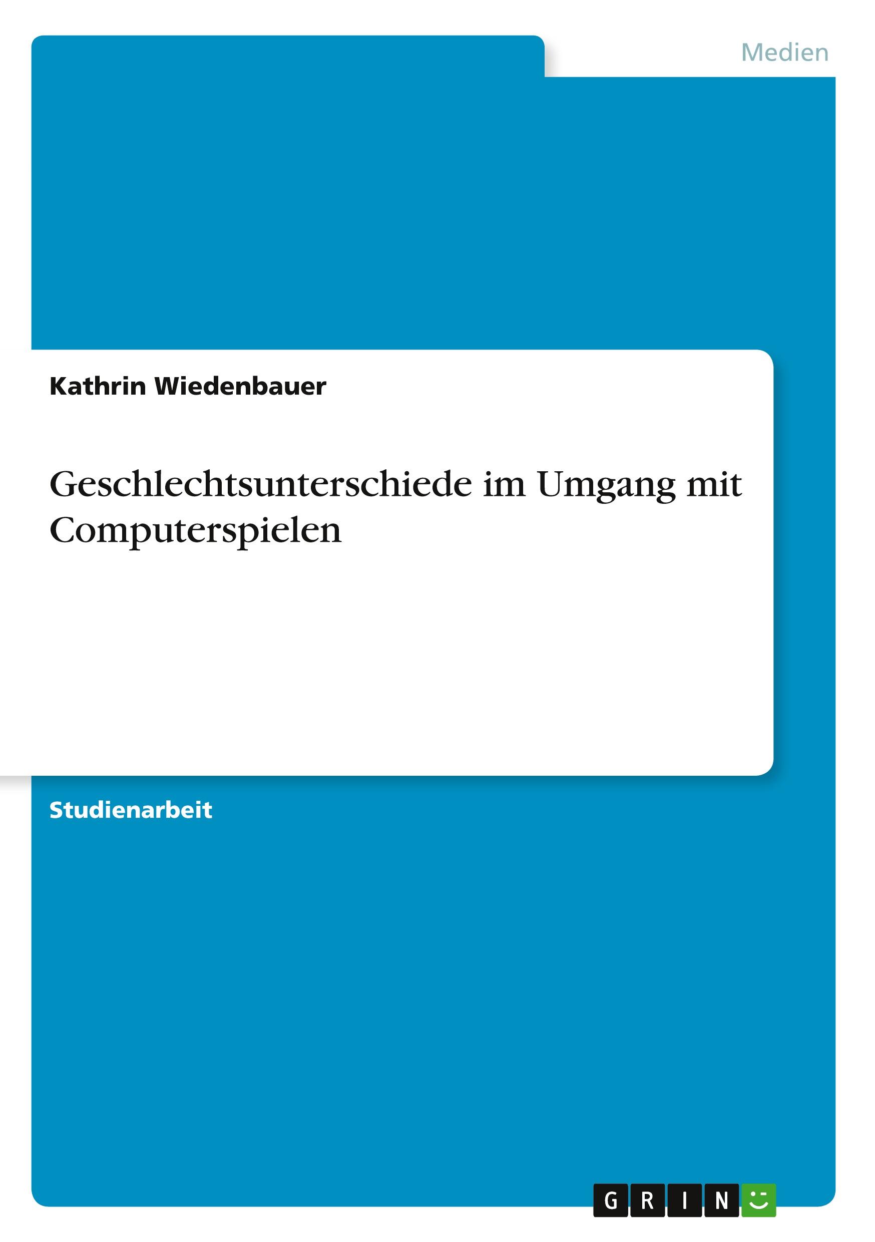 Geschlechtsunterschiede im Umgang mit Computerspielen