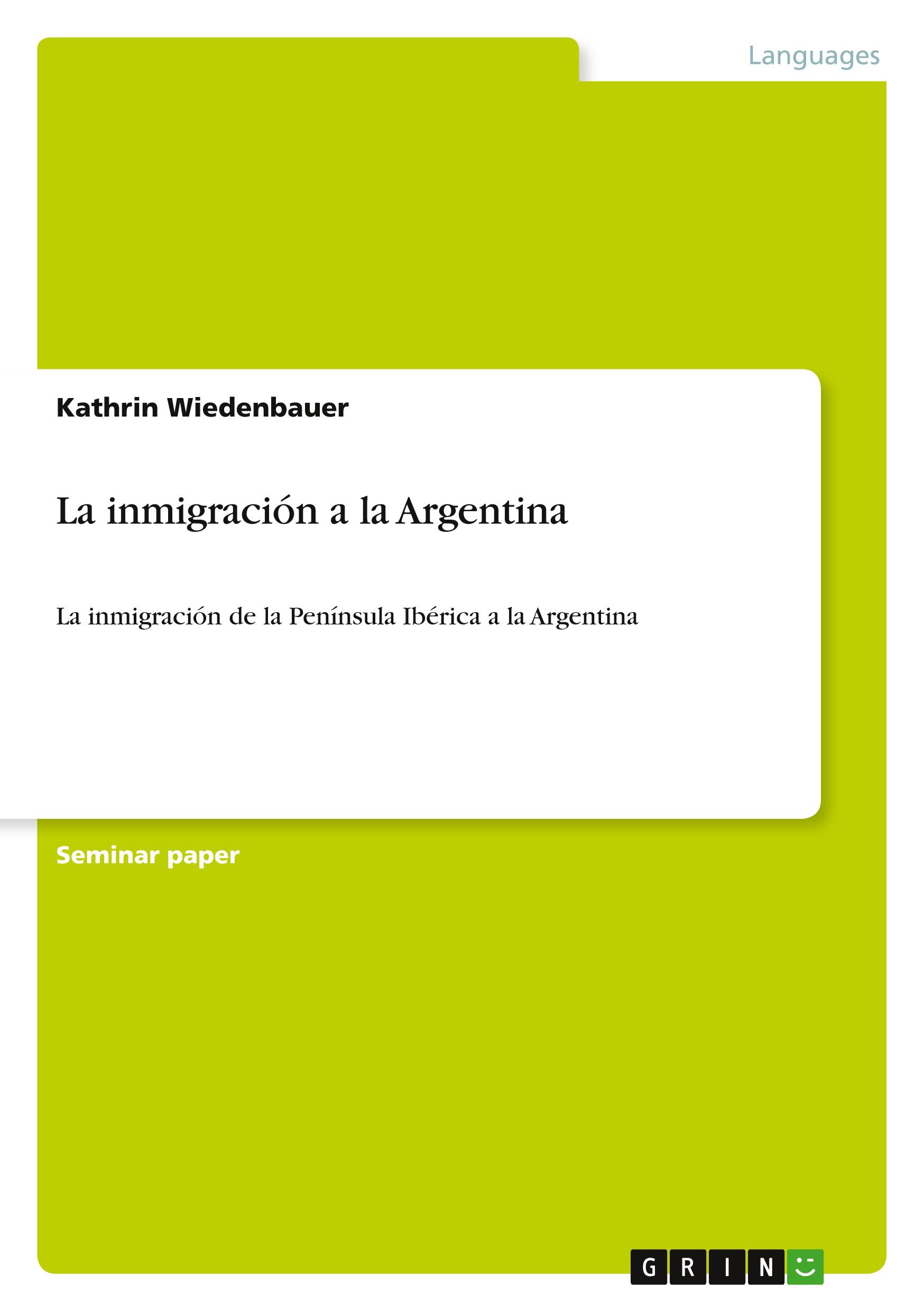 La inmigración a la Argentina