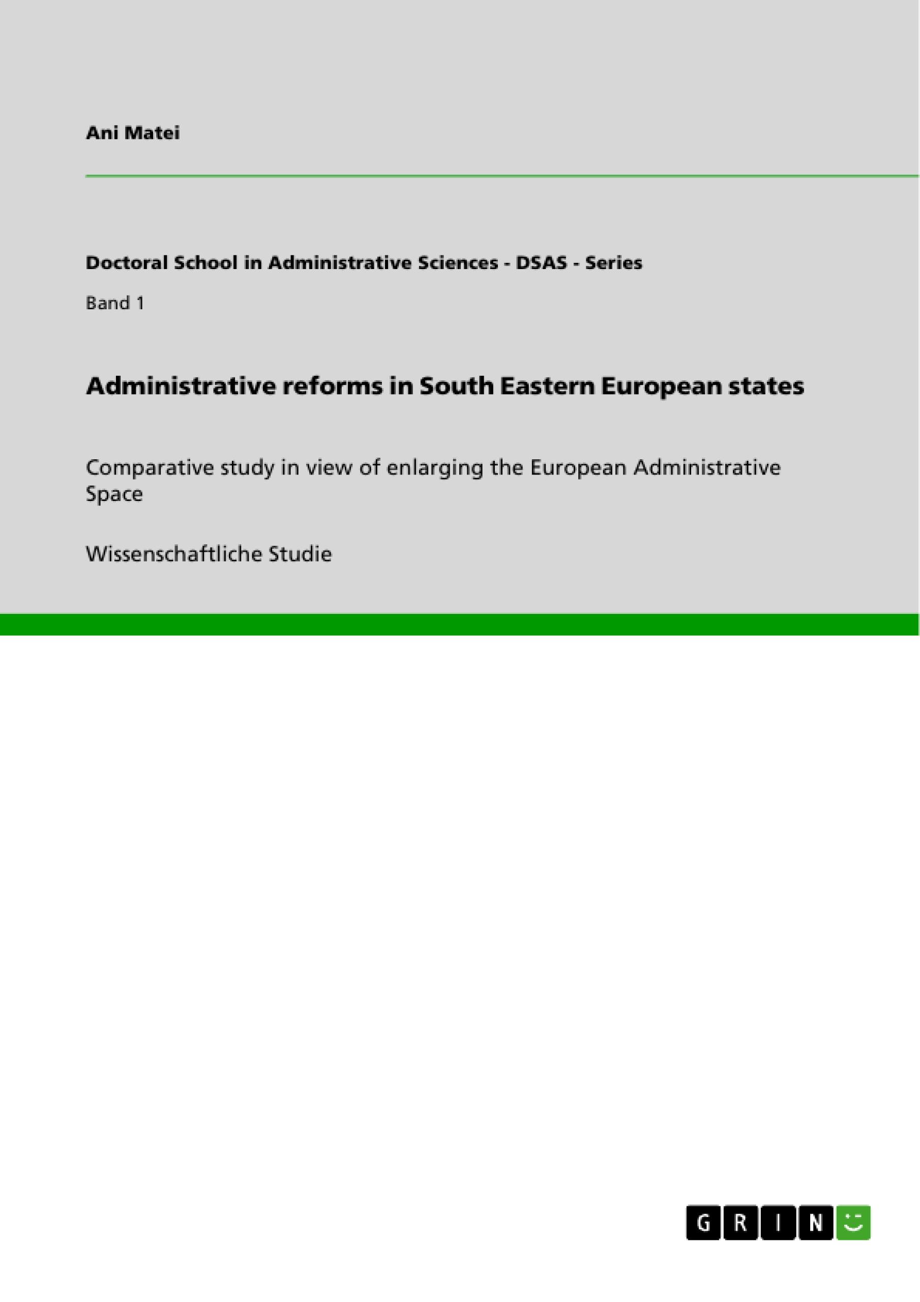 Administrative reforms in South Eastern European states