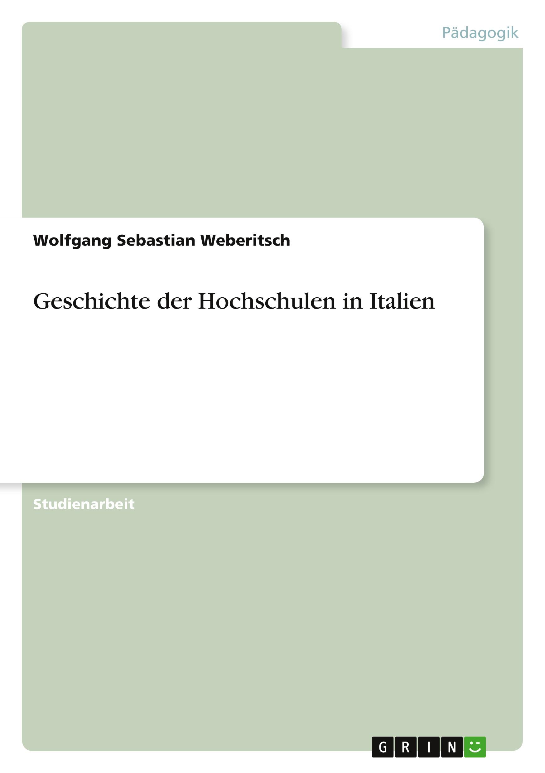 Geschichte der Hochschulen in Italien