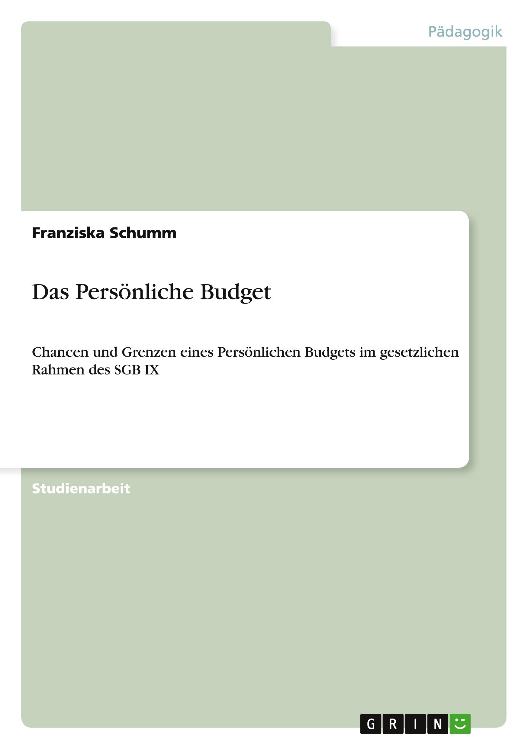 Das Persönliche Budget