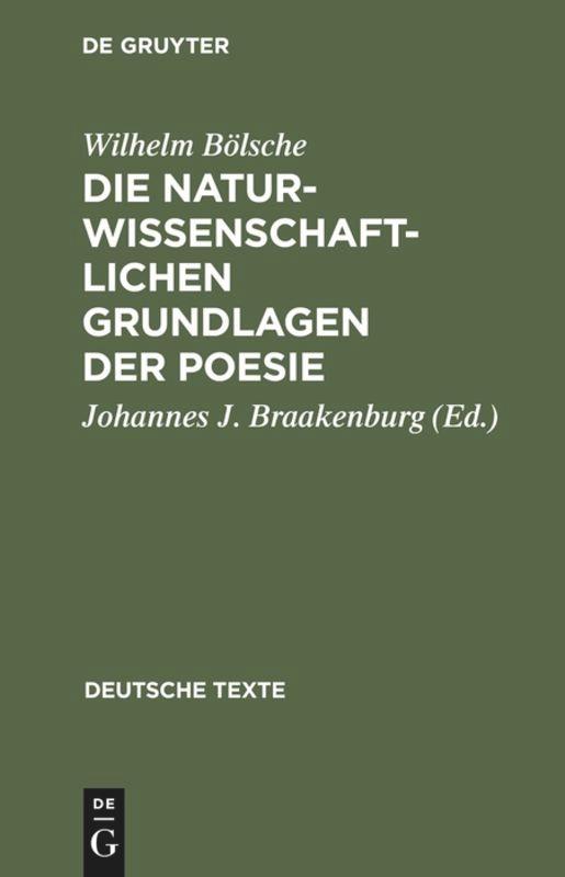 Die naturwissenschaftlichen Grundlagen der Poesie