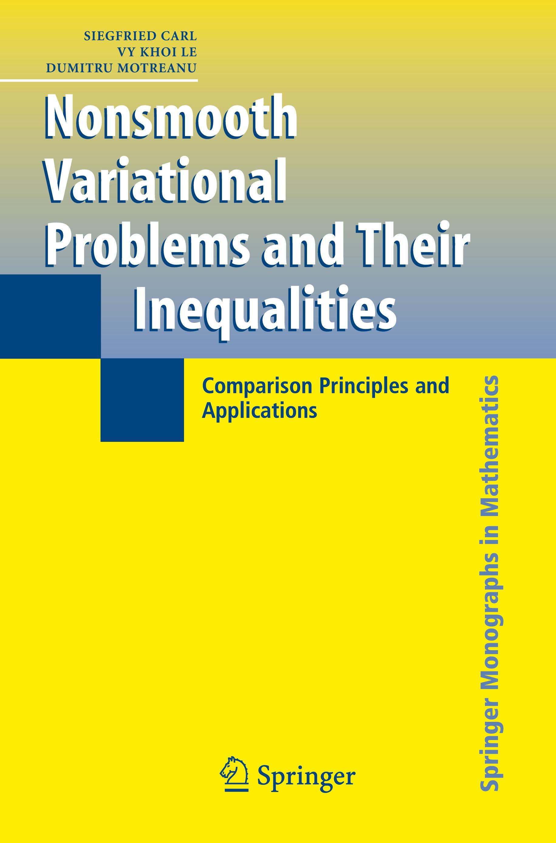 Nonsmooth Variational Problems and Their Inequalities