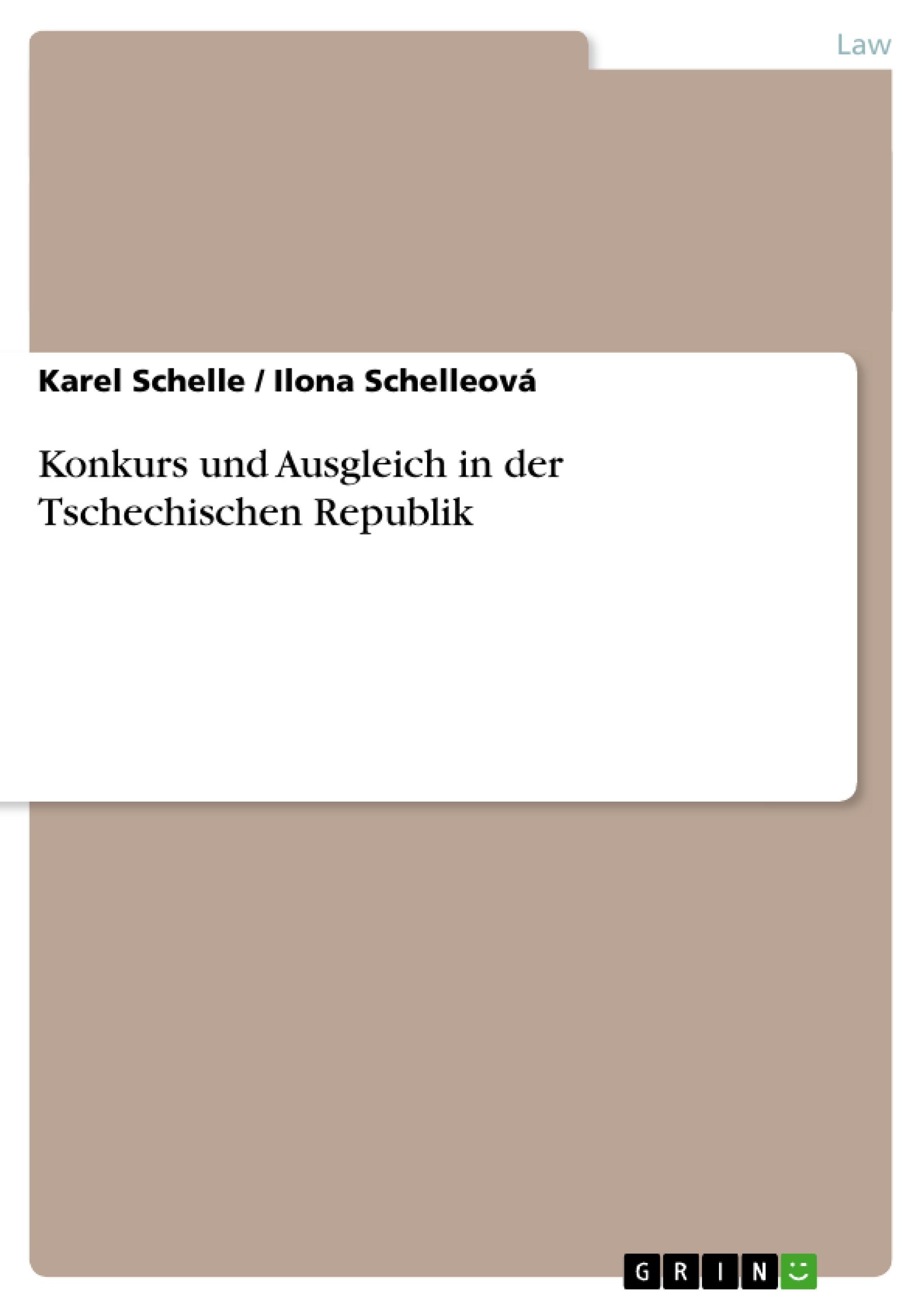 Konkurs und Ausgleich in der Tschechischen Republik