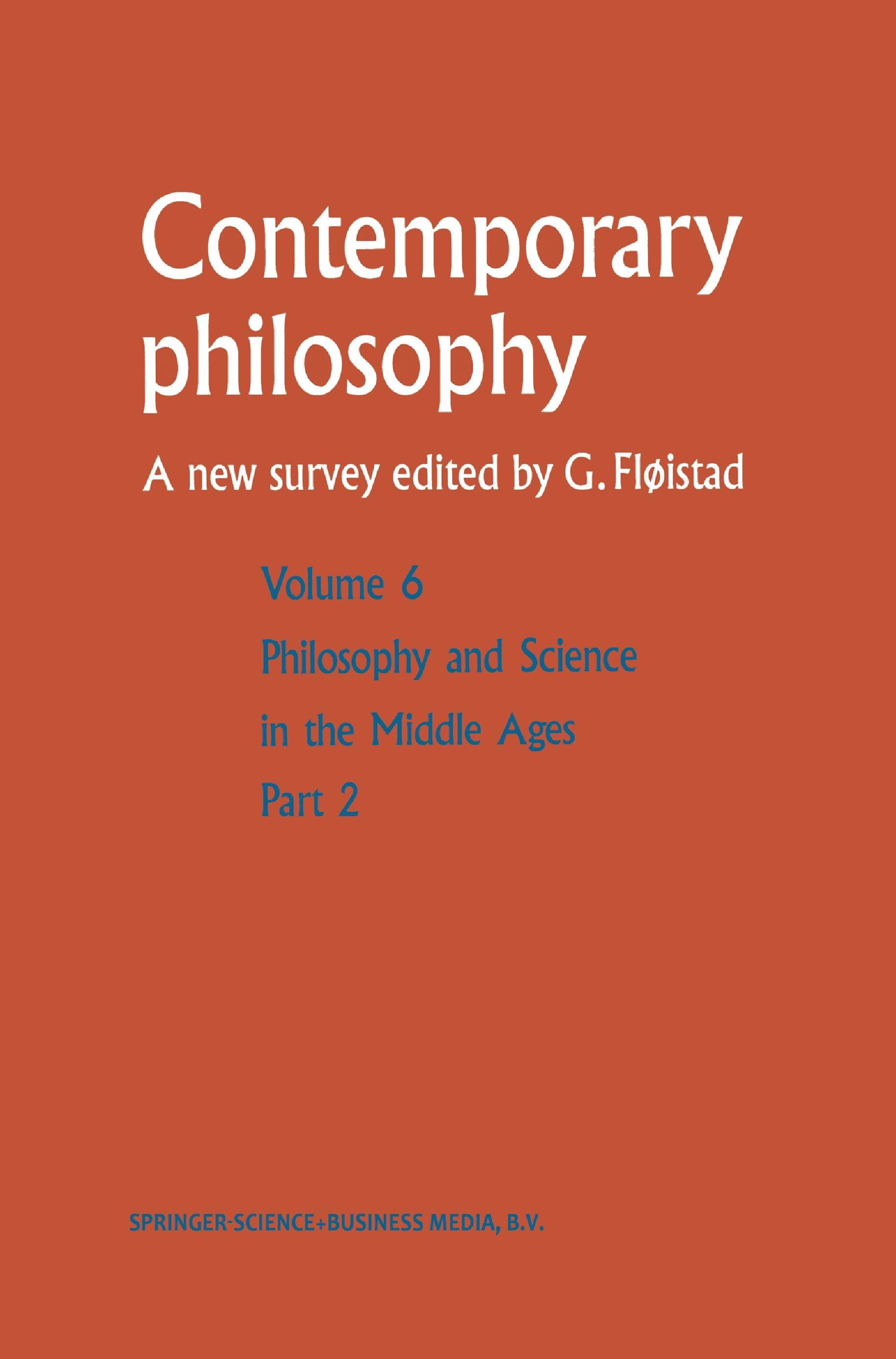 Philosophie et science au Moyen Age / Philosophy and Science in the Middle Ages