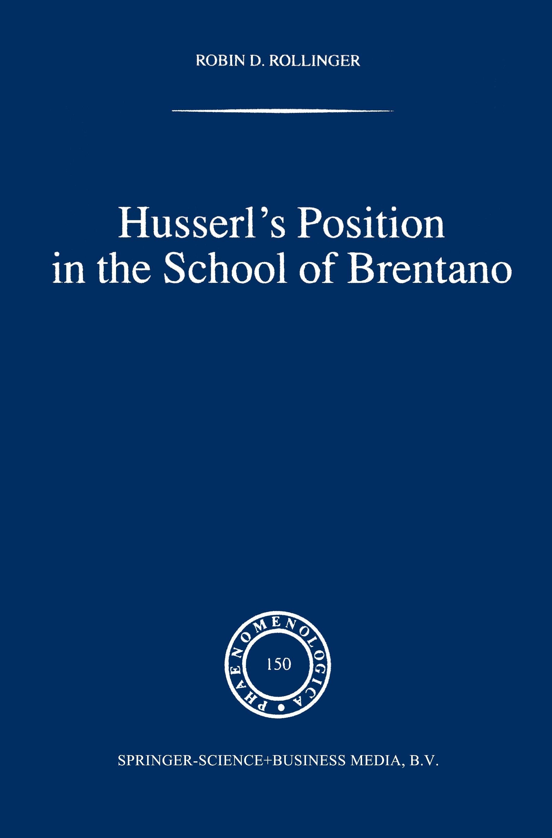 Husserl¿s Position in the School of Brentano