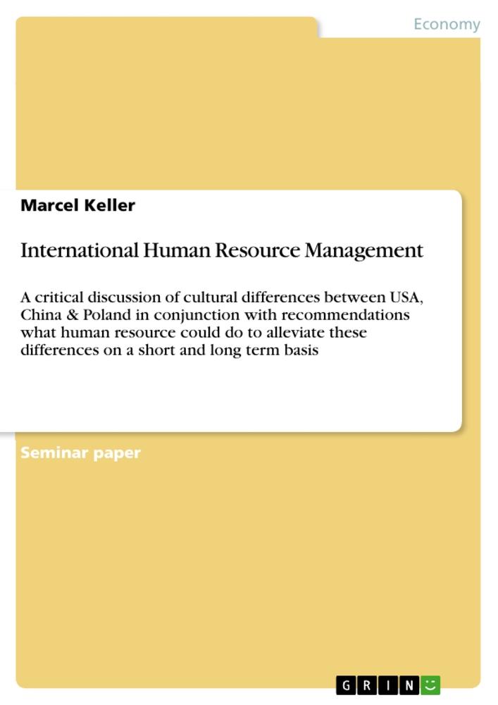 International Human Resource Management