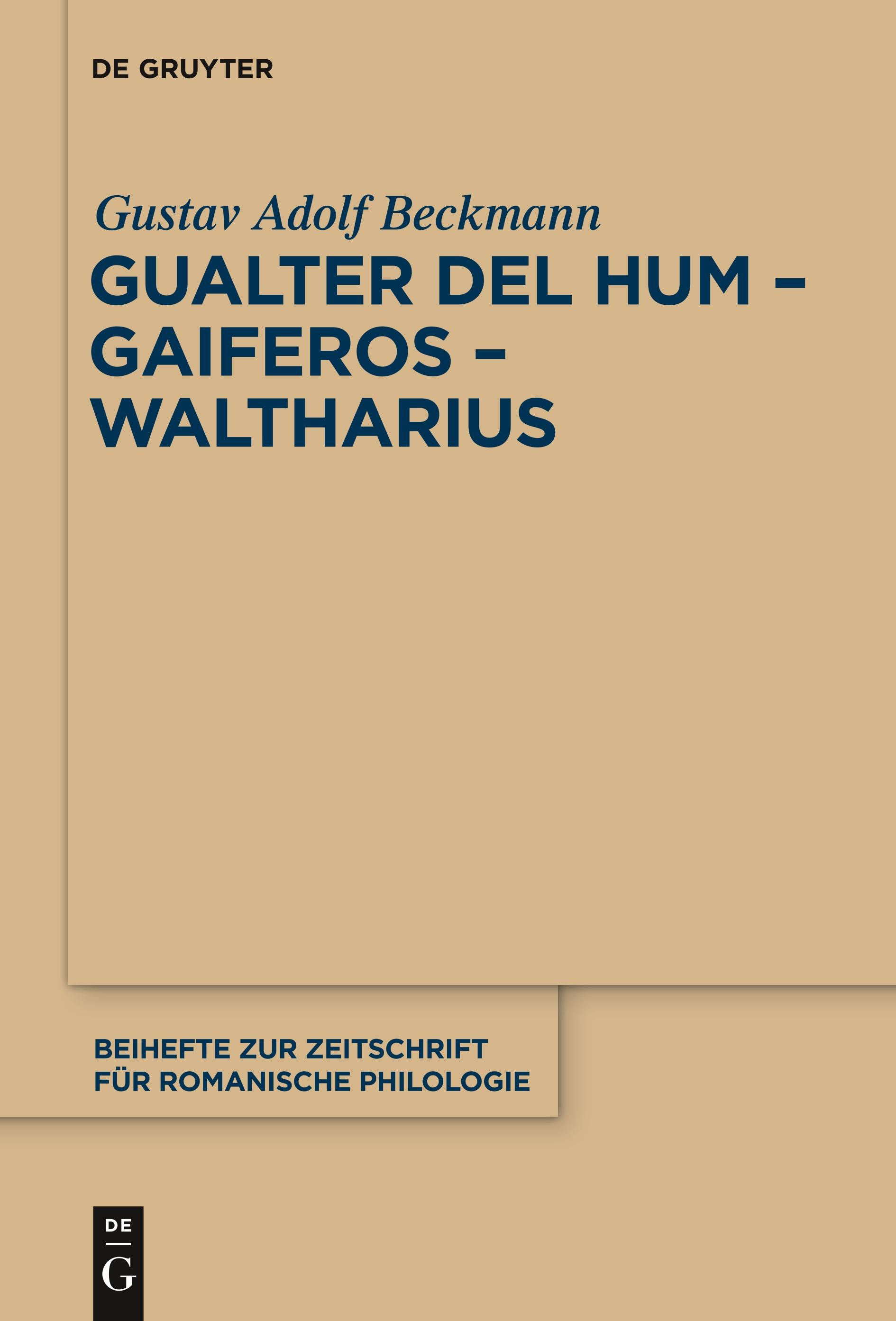 Gualter del Hum ¿ Gaiferos ¿ Waltharius