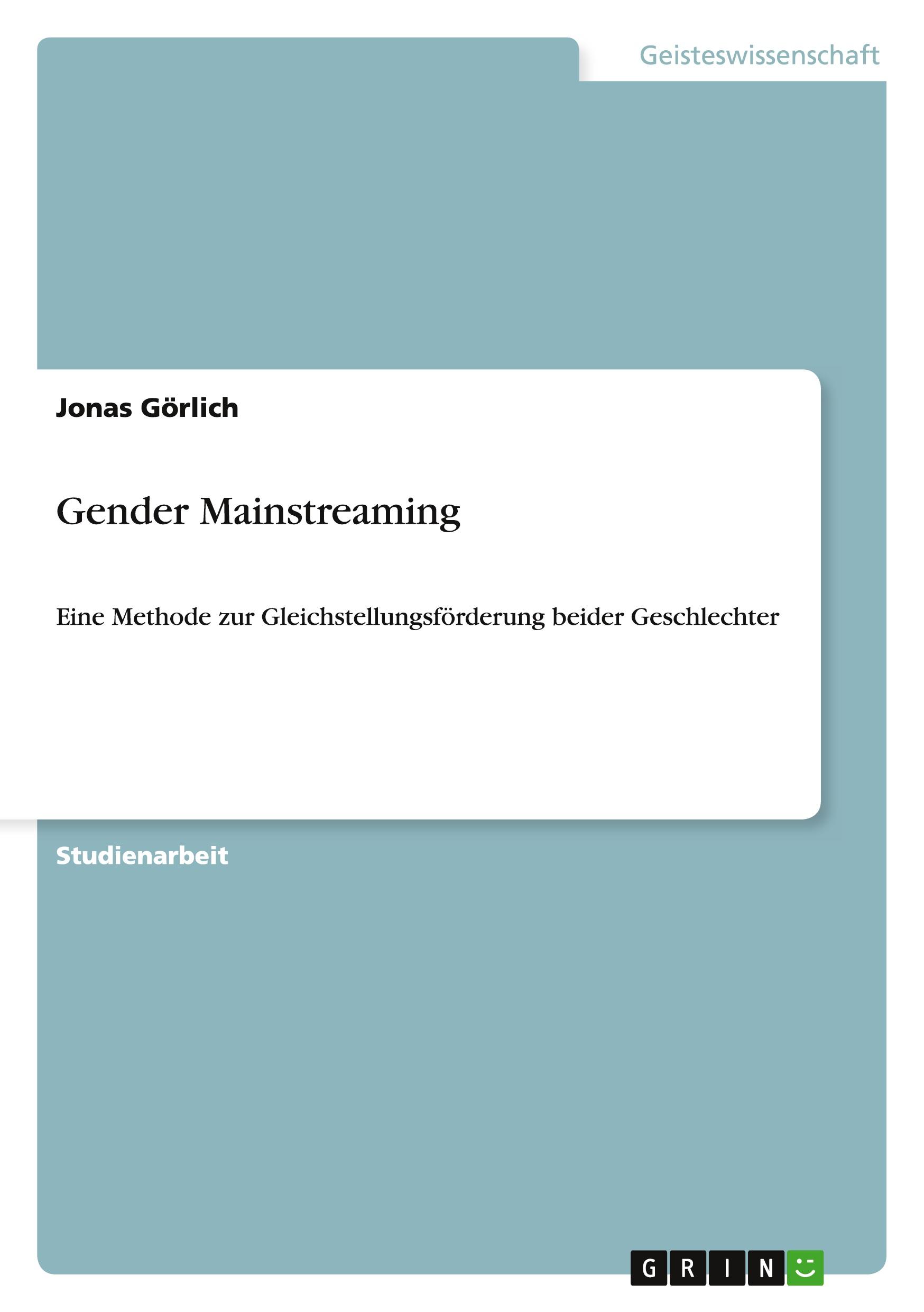 Gender Mainstreaming