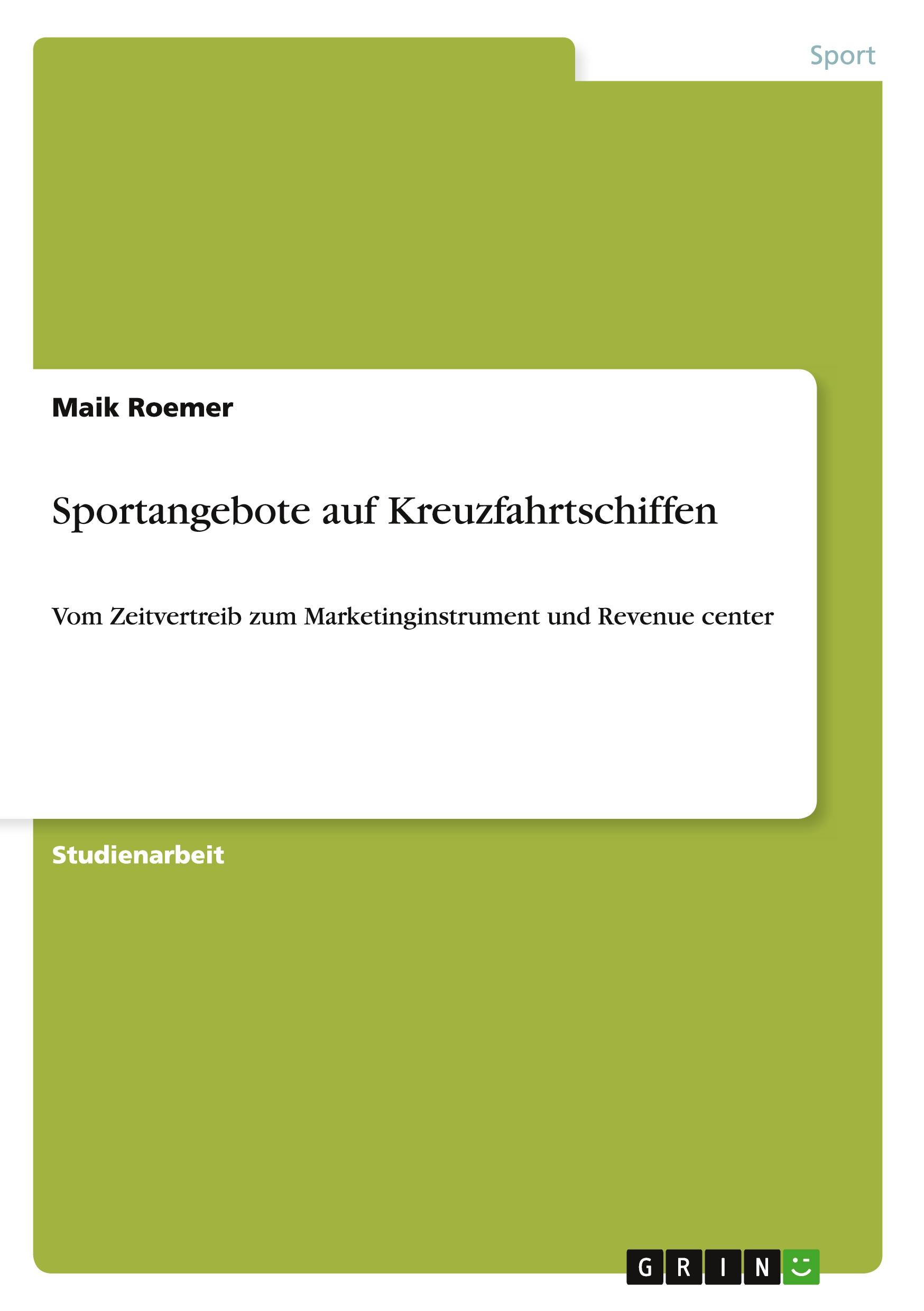 Sportangebote auf Kreuzfahrtschiffen