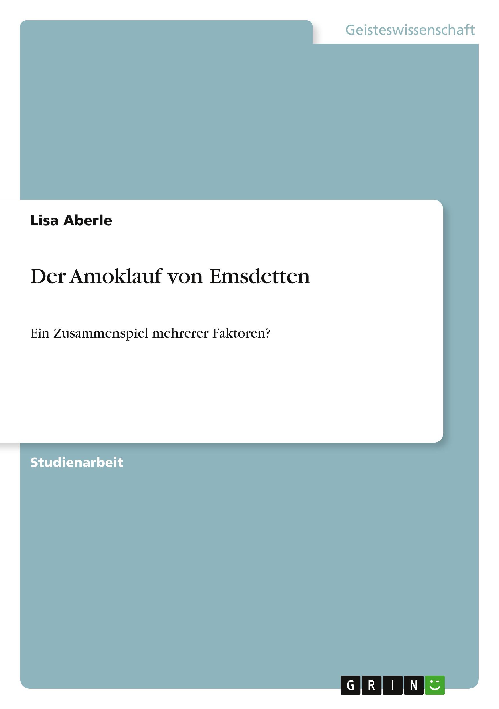 Der Amoklauf von Emsdetten