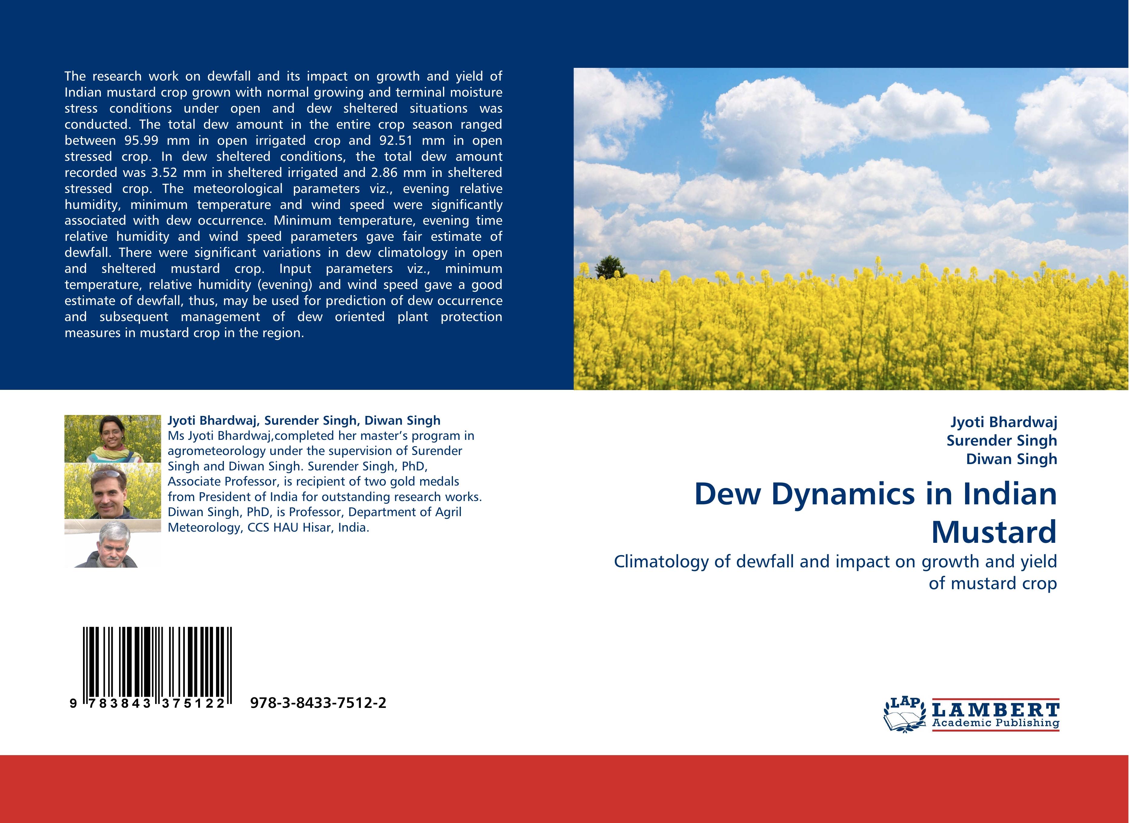 Dew Dynamics in Indian Mustard