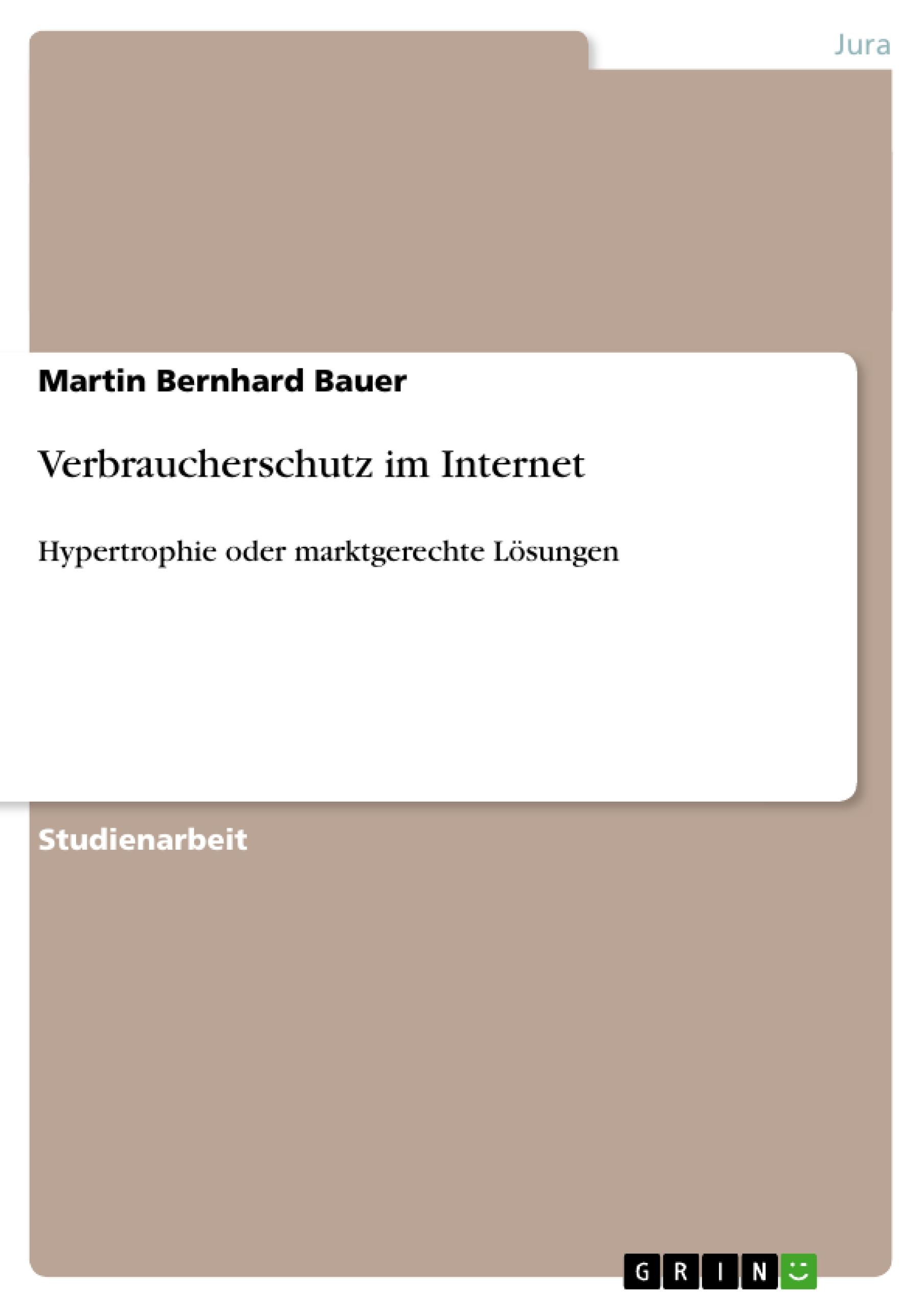 Verbraucherschutz im Internet