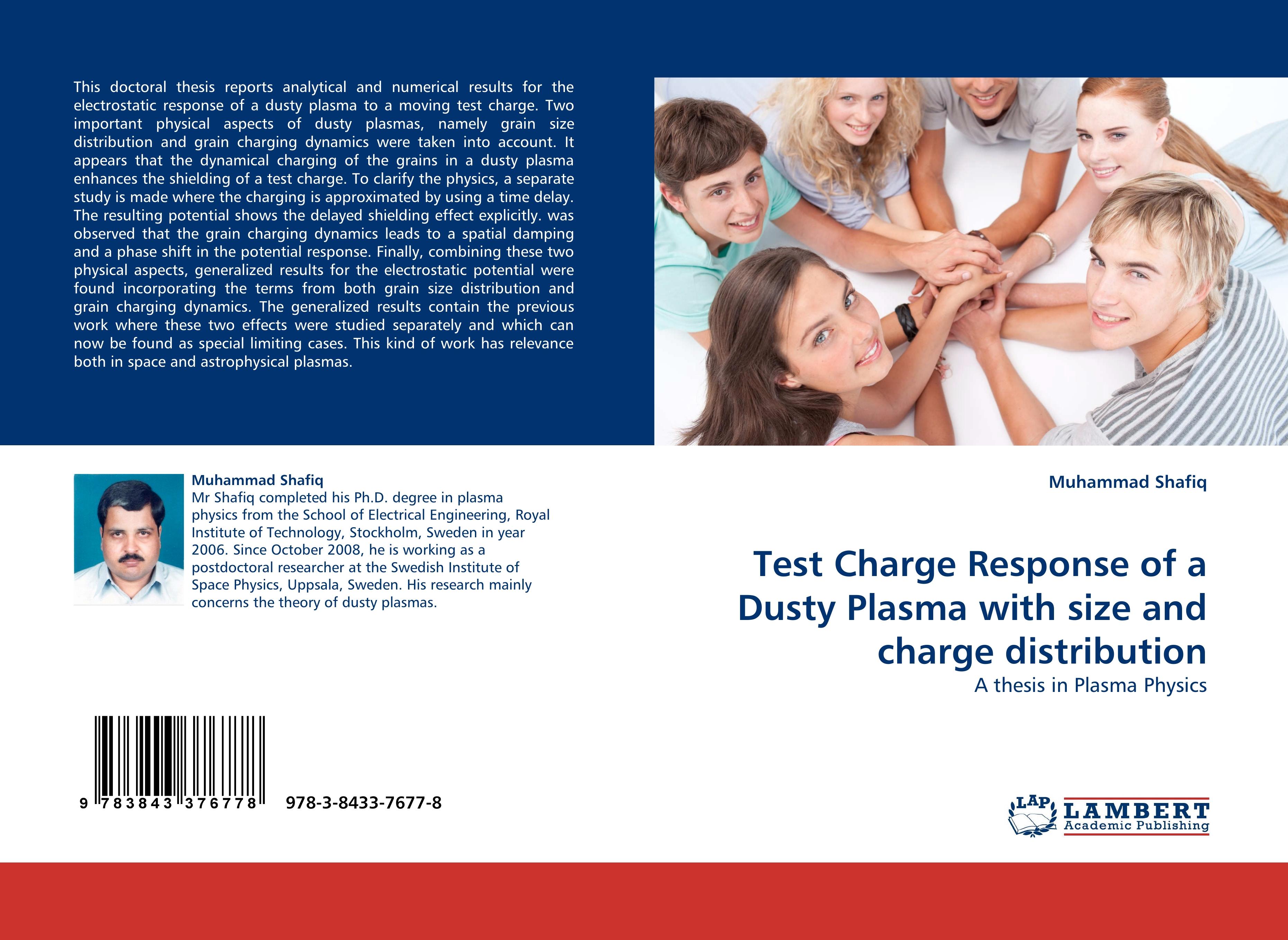 Test Charge Response of a Dusty Plasma with size and charge distribution