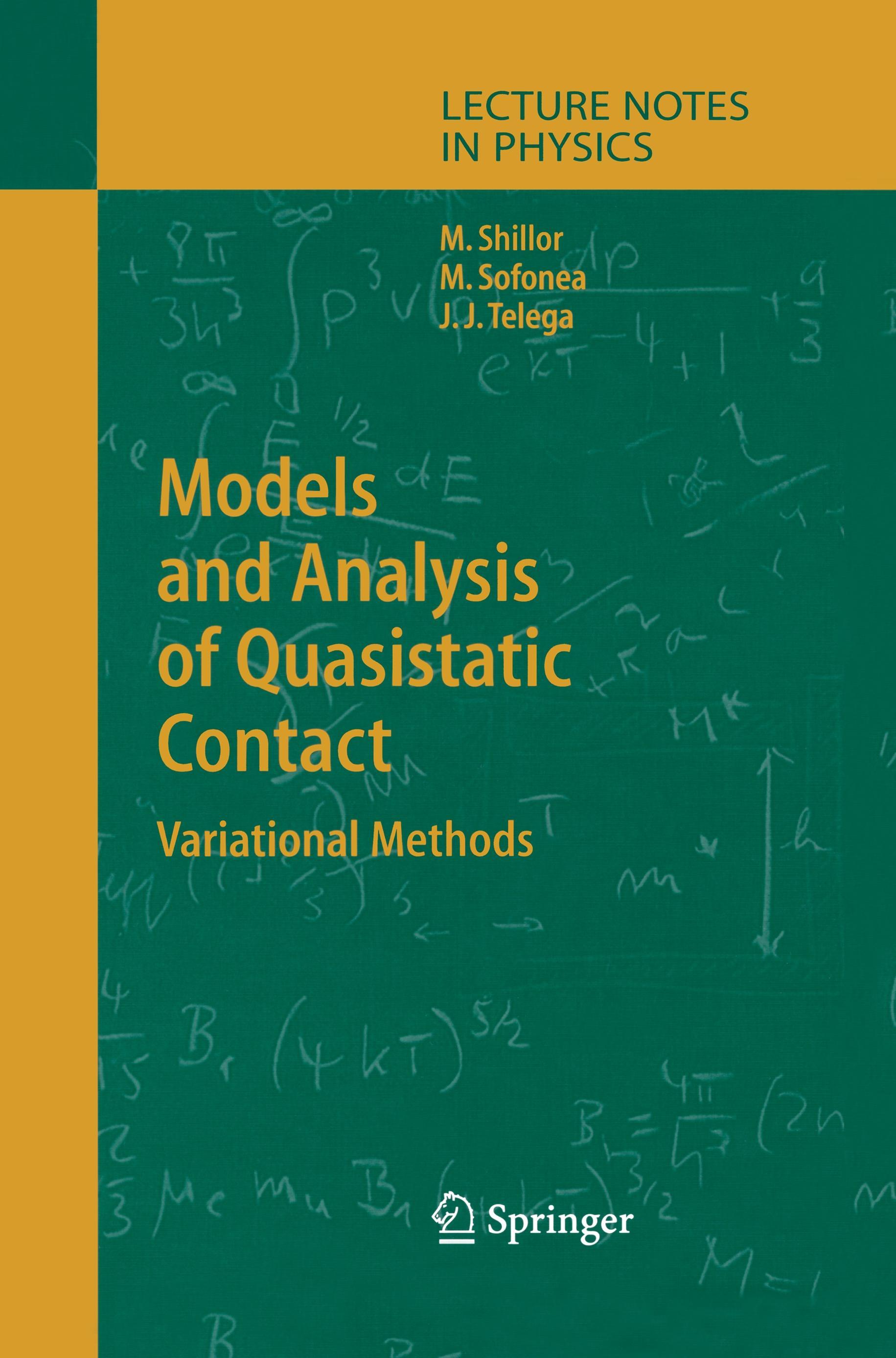 Models and Analysis of Quasistatic Contact