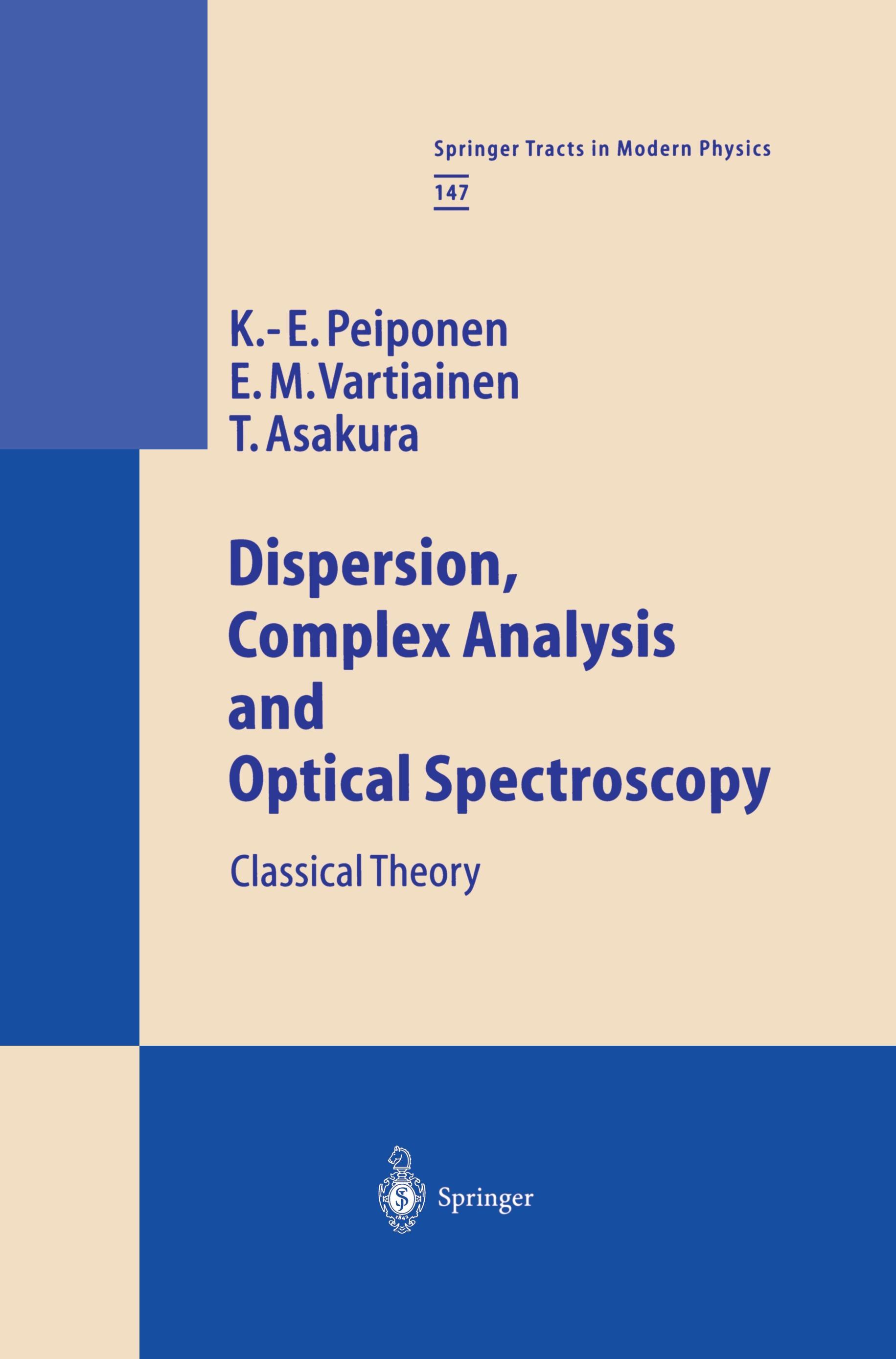 Dispersion, Complex Analysis and Optical Spectroscopy