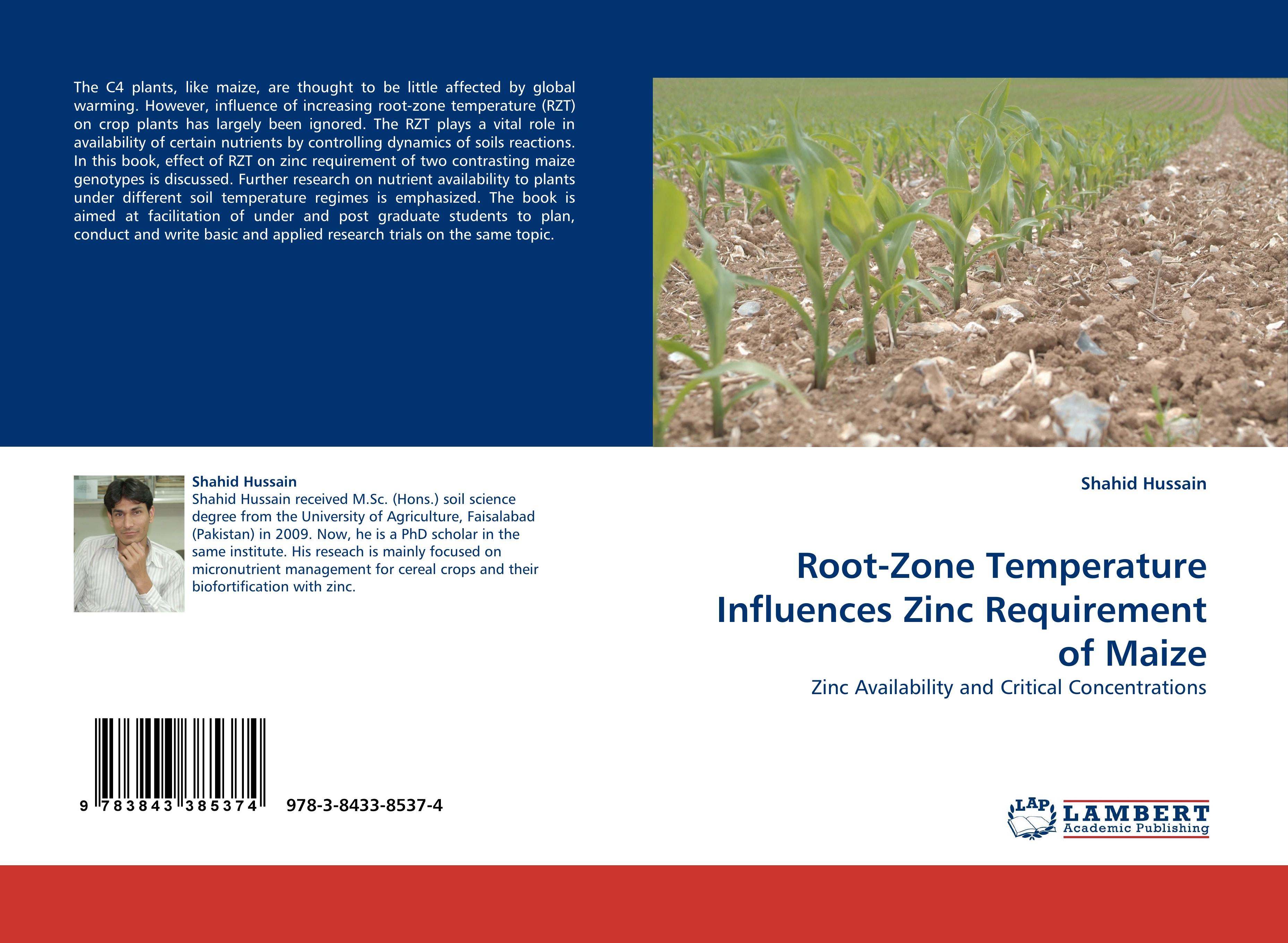 Root-Zone Temperature Influences Zinc Requirement of Maize