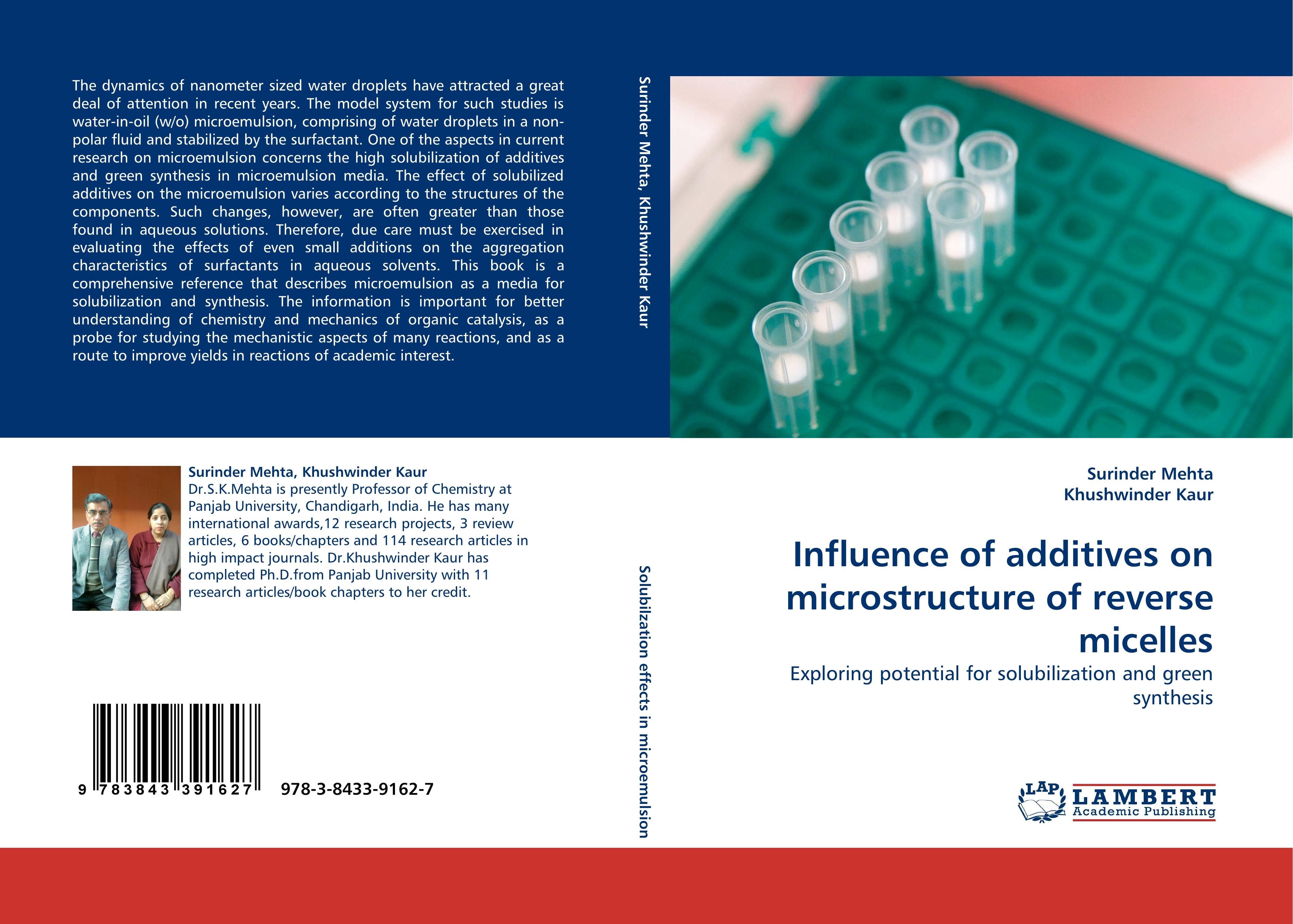 Influence of additives on microstructure of reverse micelles