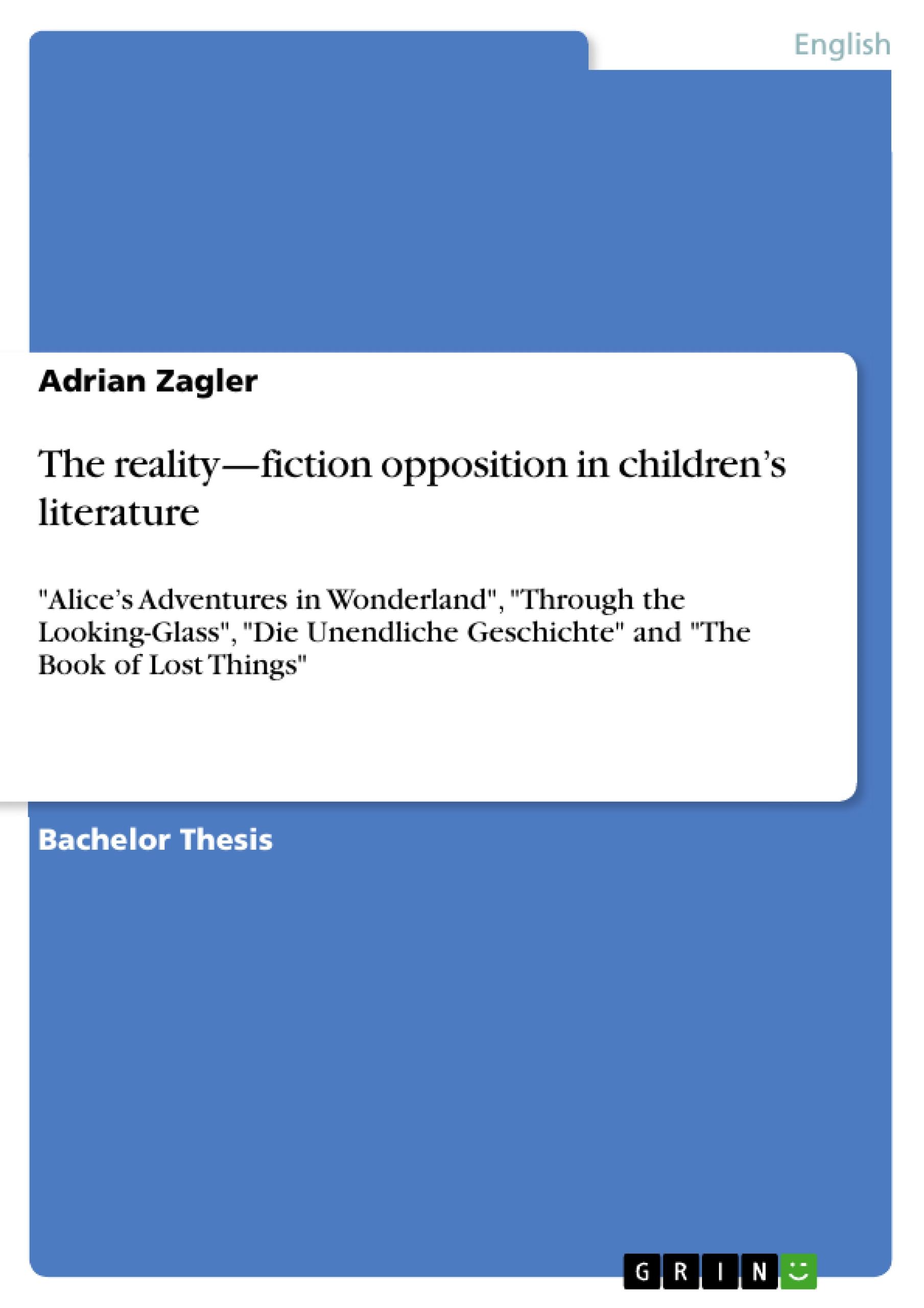 The reality¿fiction opposition in children¿s literature