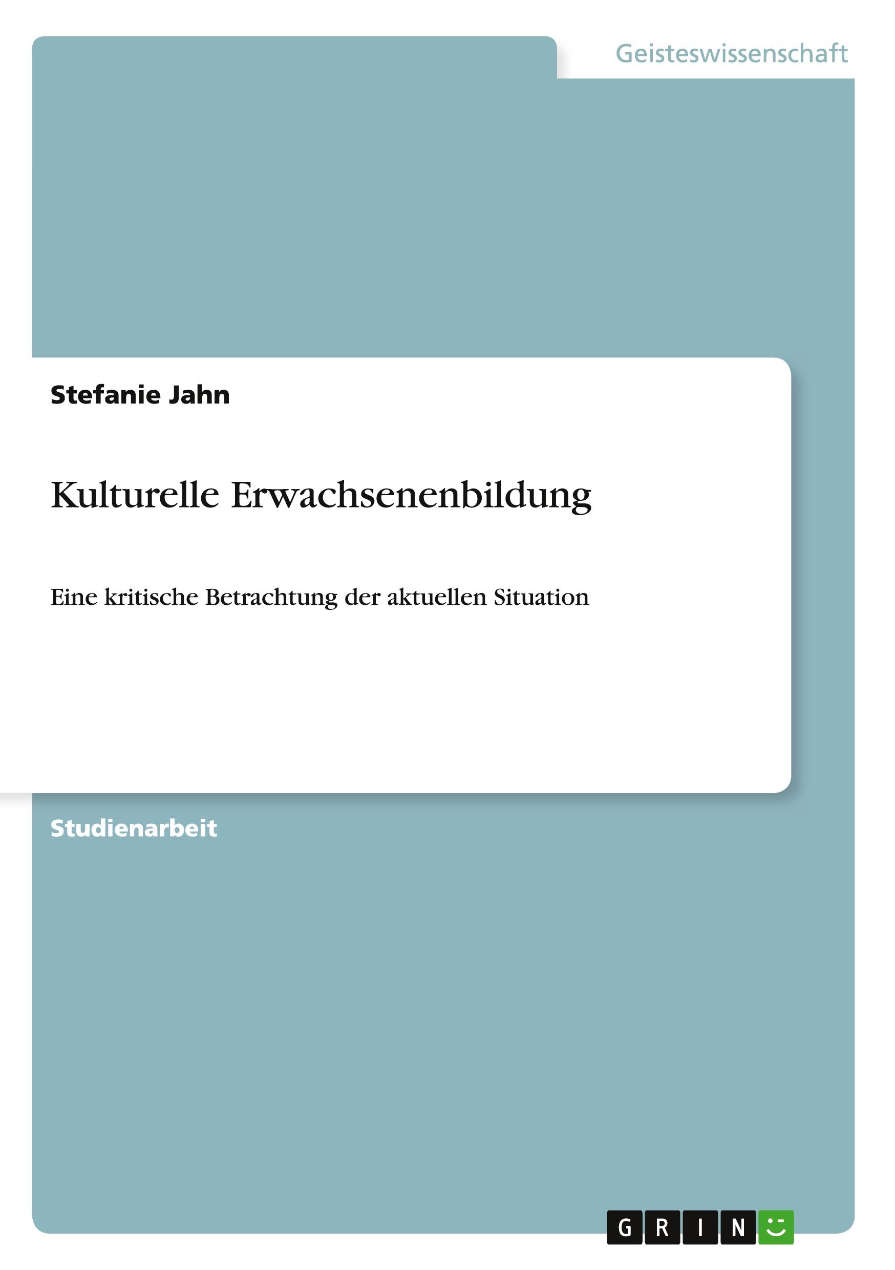 Kulturelle Erwachsenenbildung