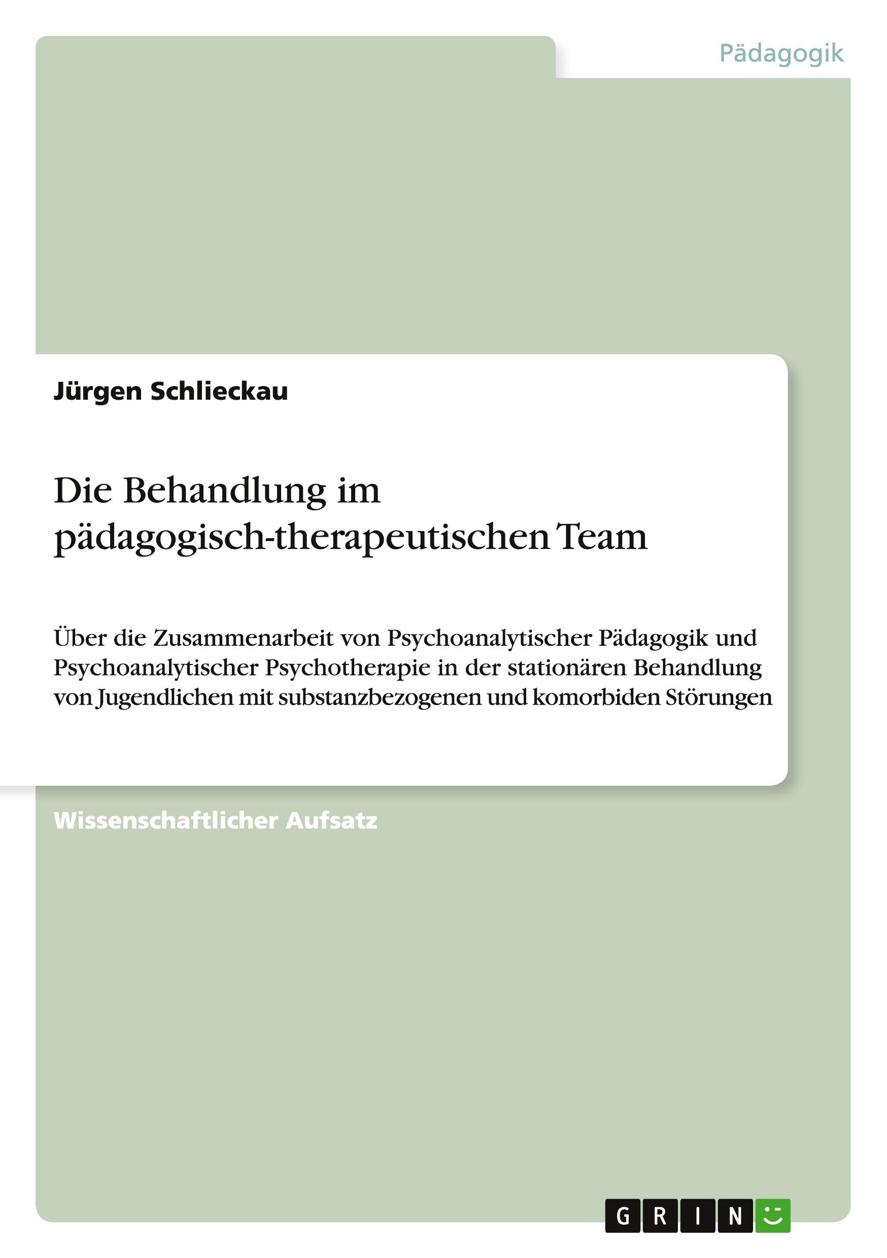 Die Behandlung im pädagogisch-therapeutischen Team