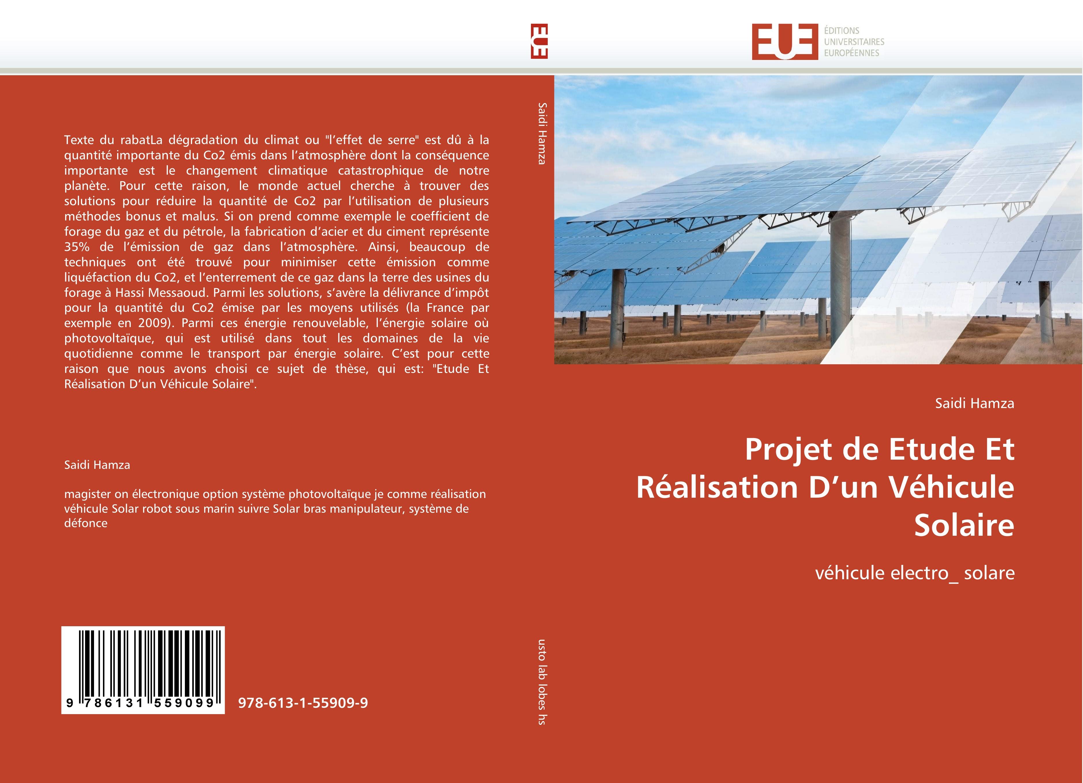 Projet de Etude Et Réalisation D¿un Véhicule Solaire