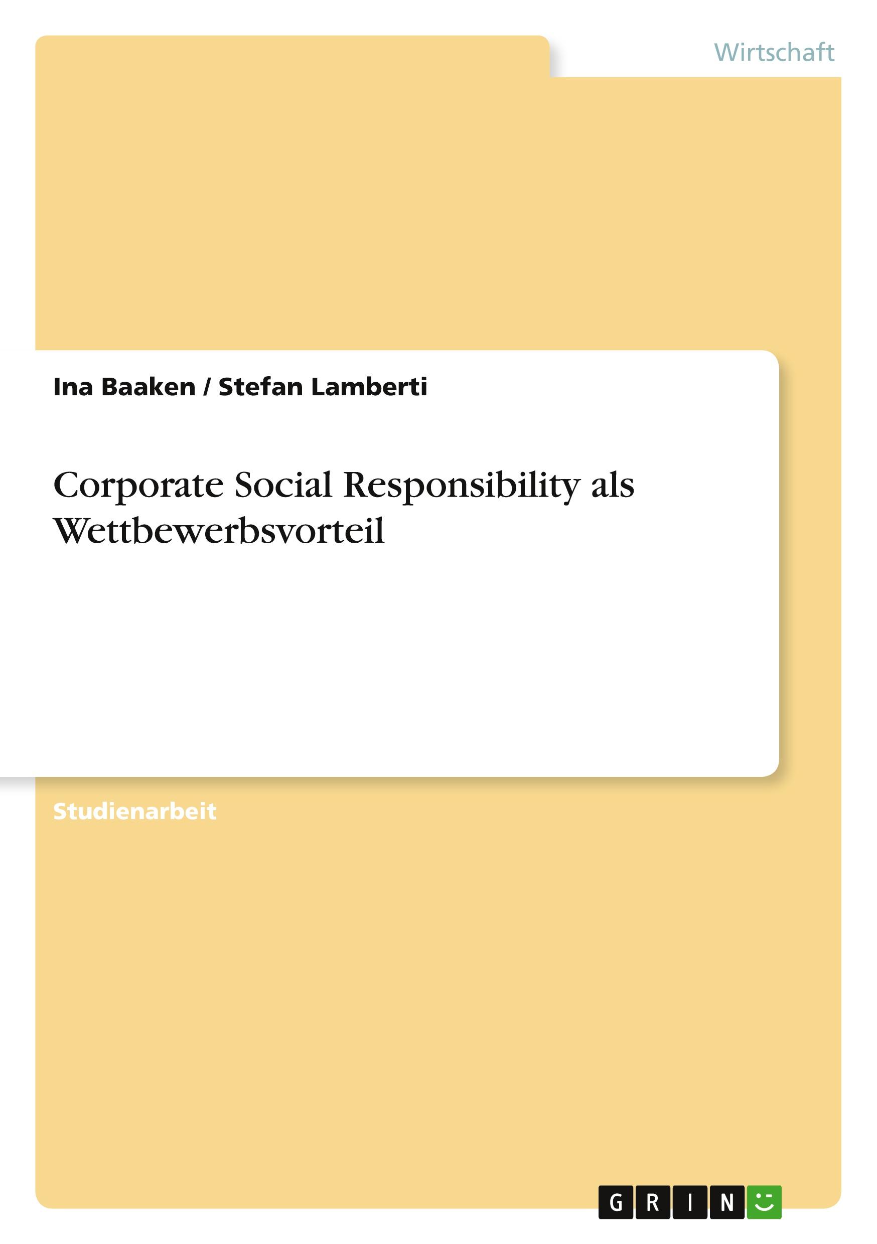 Corporate Social Responsibility als Wettbewerbsvorteil