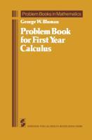 Problem Book for First Year Calculus