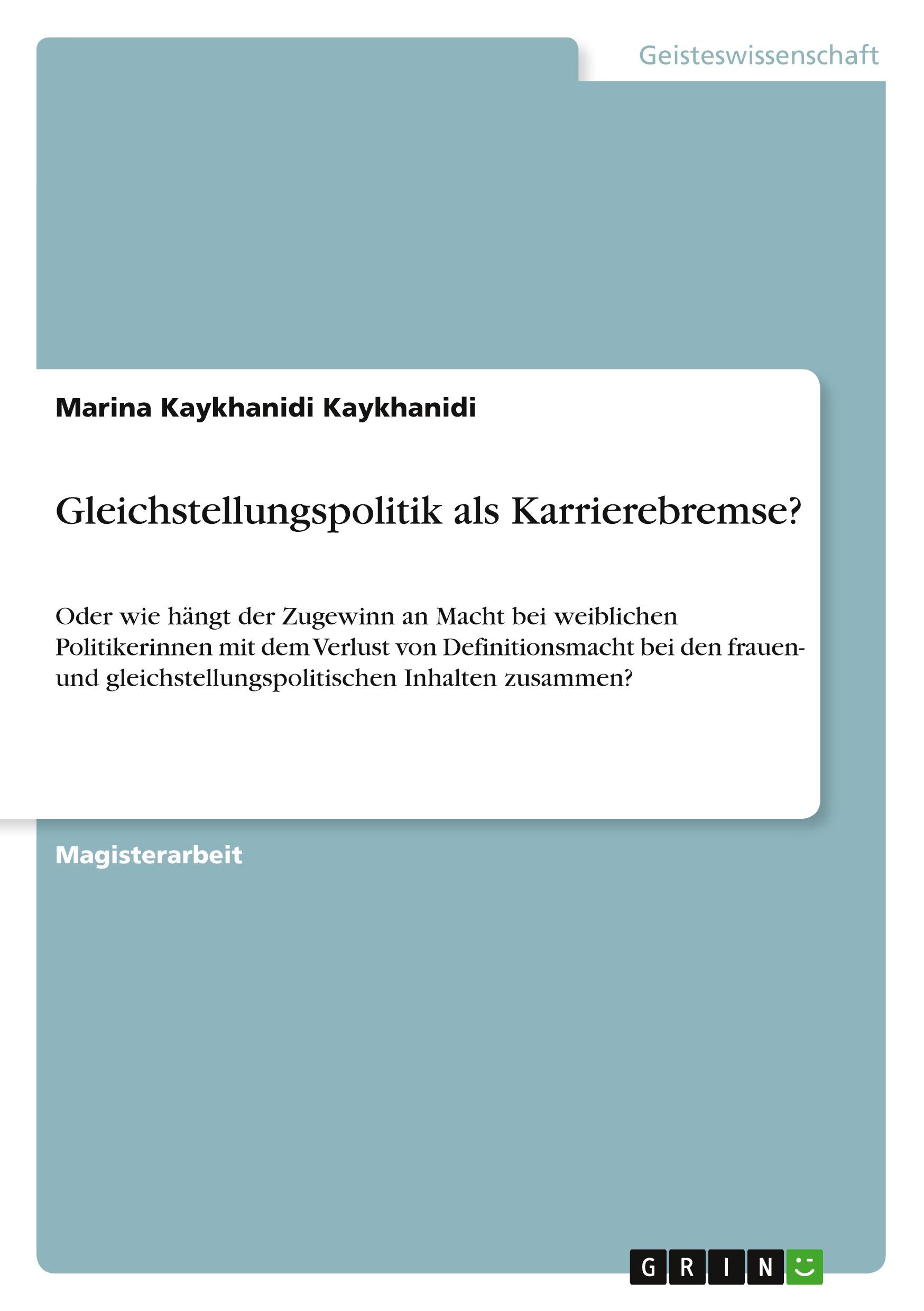 Gleichstellungspolitik als Karrierebremse?