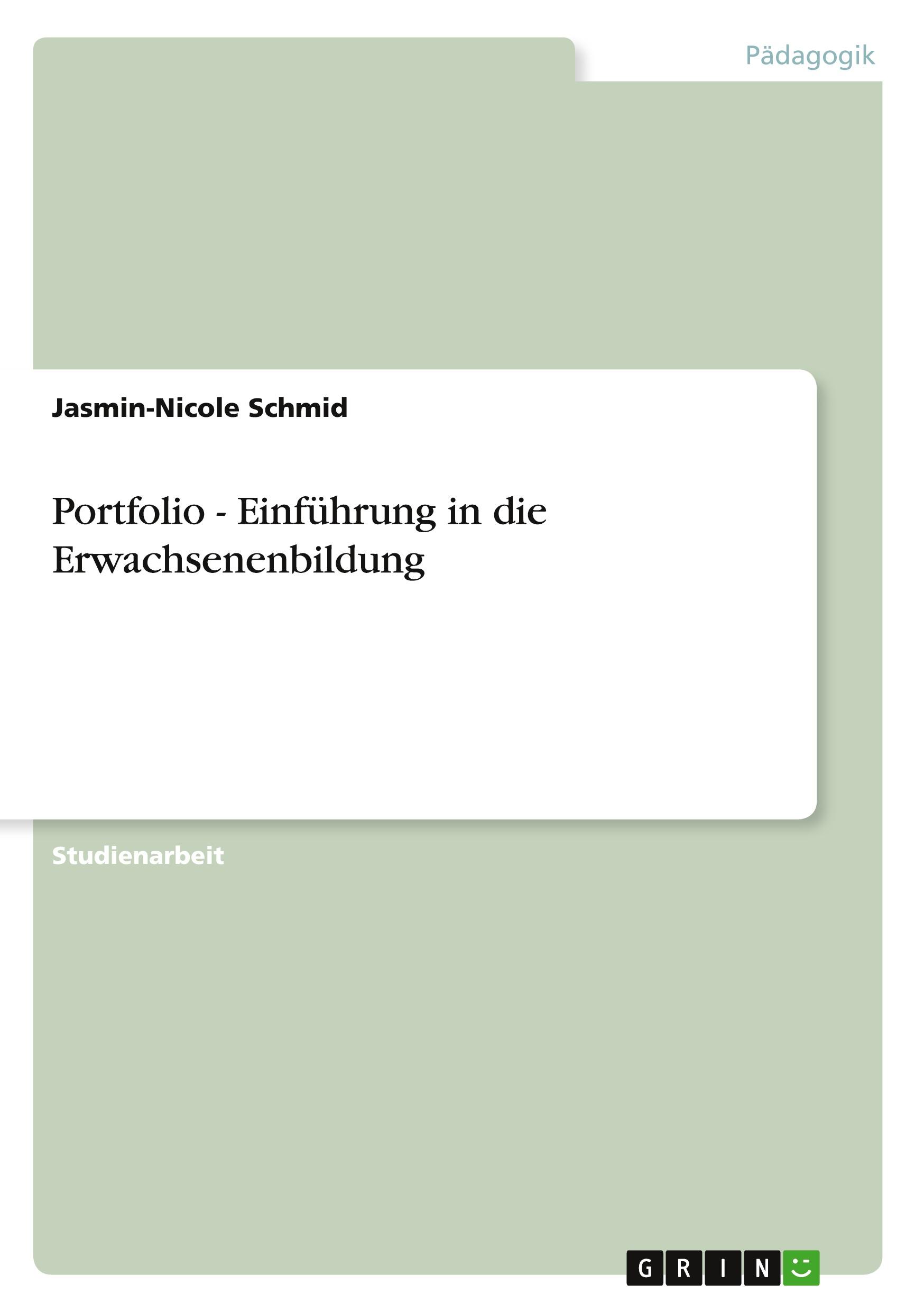 Portfolio - Einführung in die Erwachsenenbildung