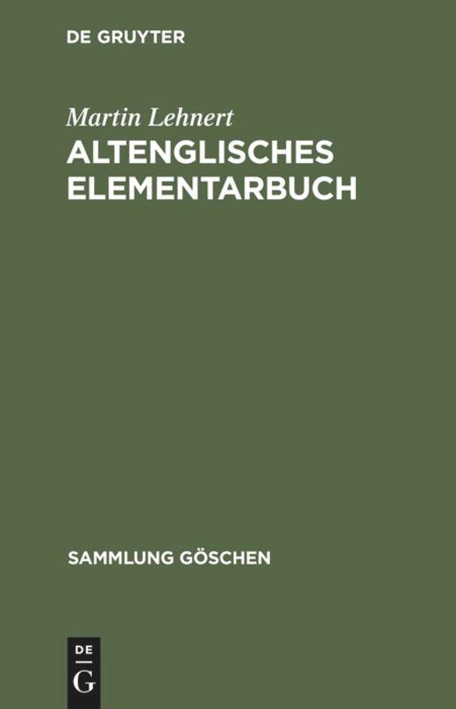 Altenglisches Elementarbuch